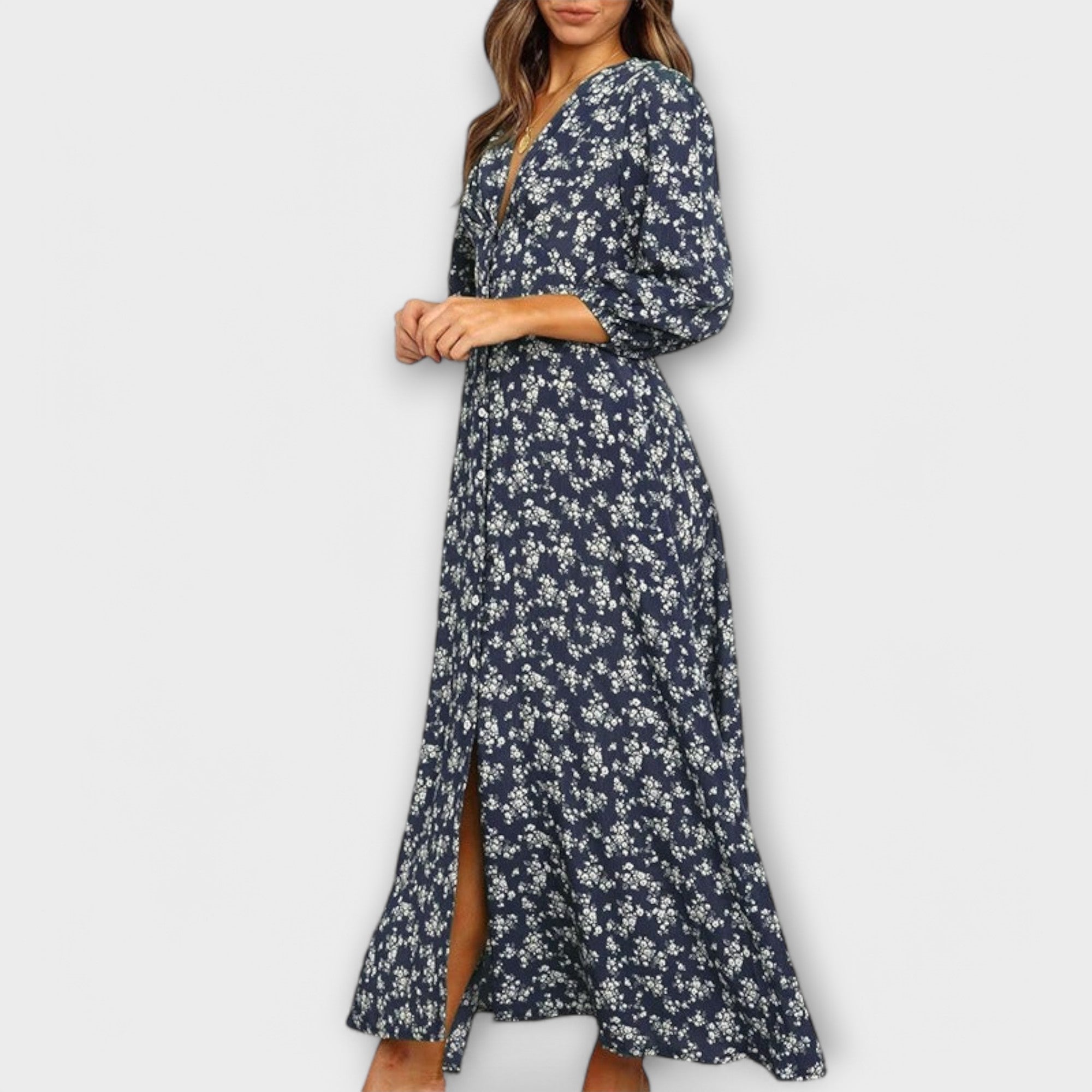Robe maxi à motif floral pour femmes