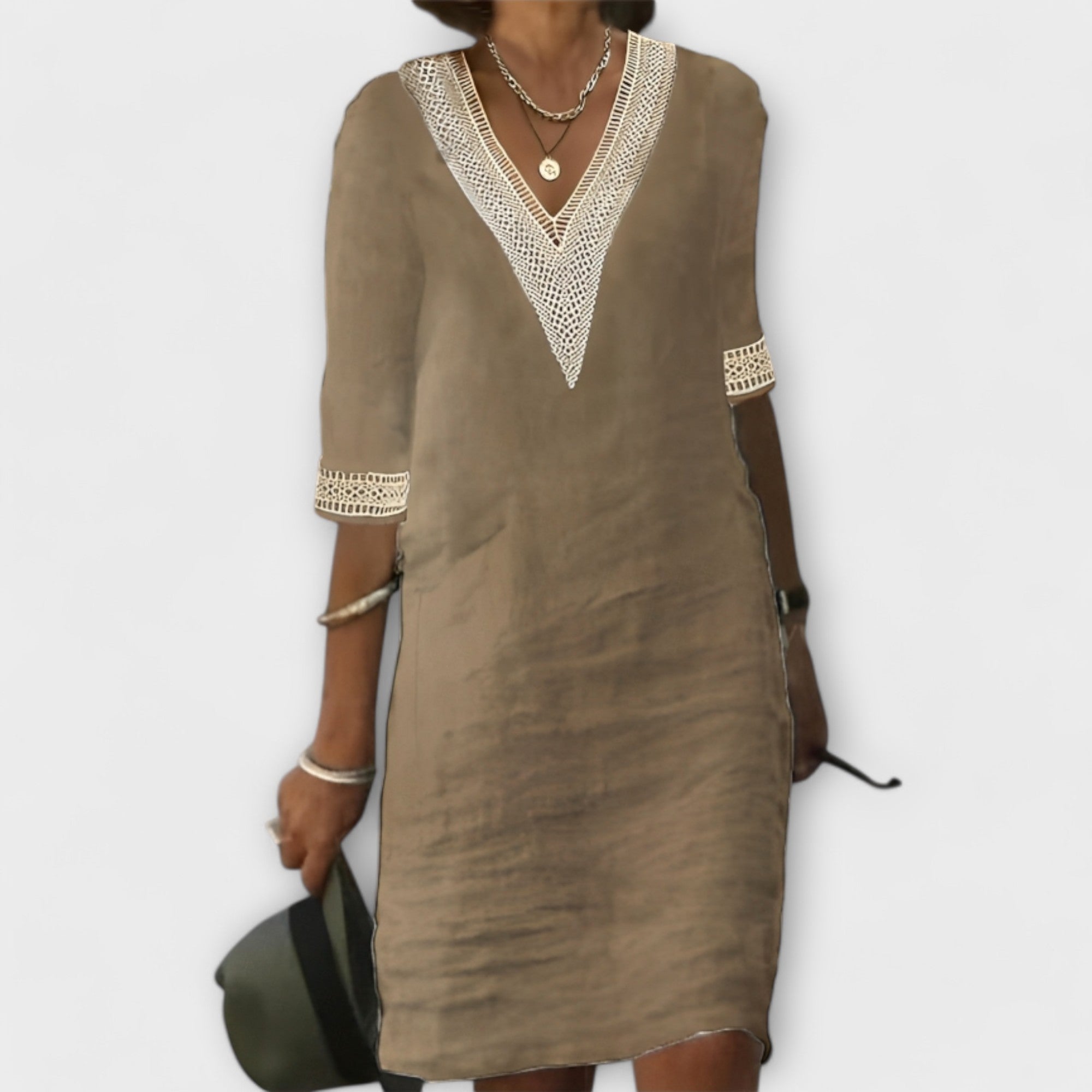 Robe femme en coton et toile