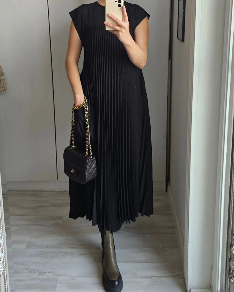 Amelia | Robe plissée sans manches