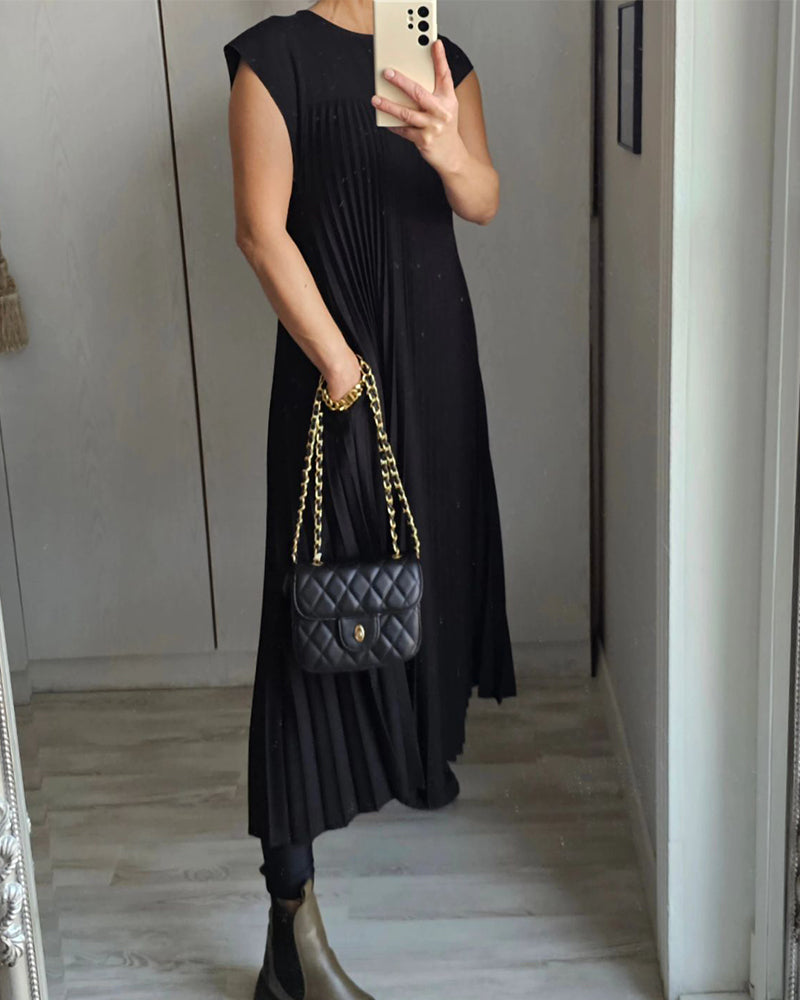 Amelia | Robe plissée sans manches