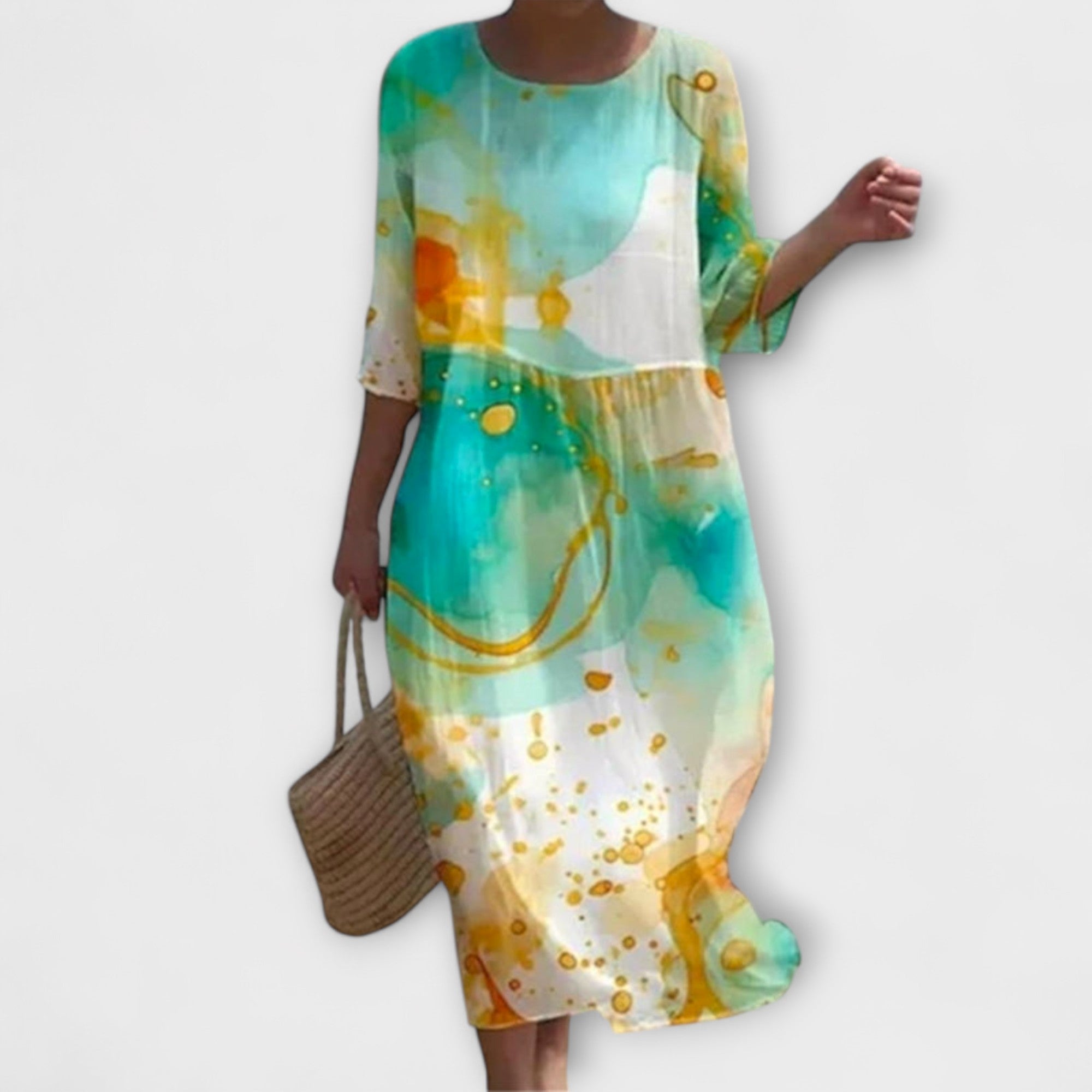 Miranda - Manteau Maxi Élégant avec Motifs Floraux
