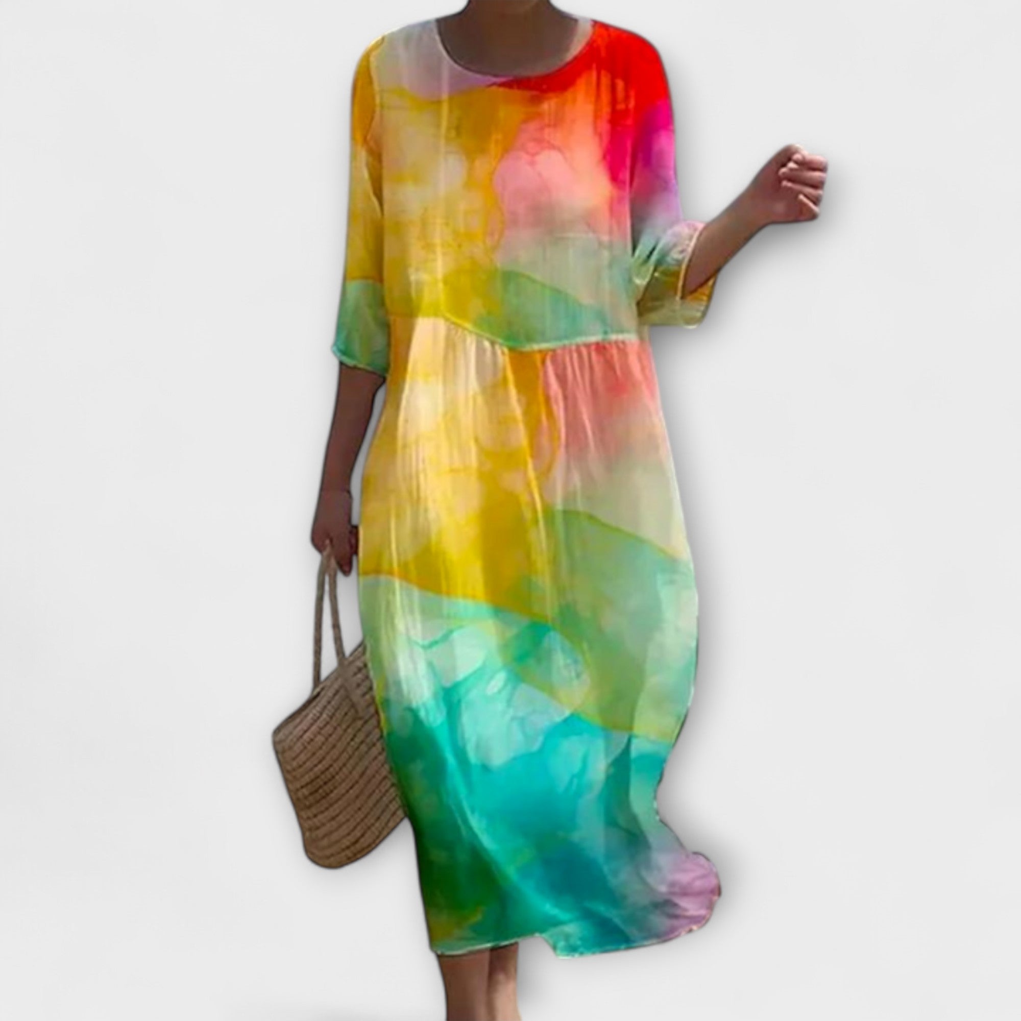 Miranda - Manteau Maxi Élégant avec Motifs Floraux