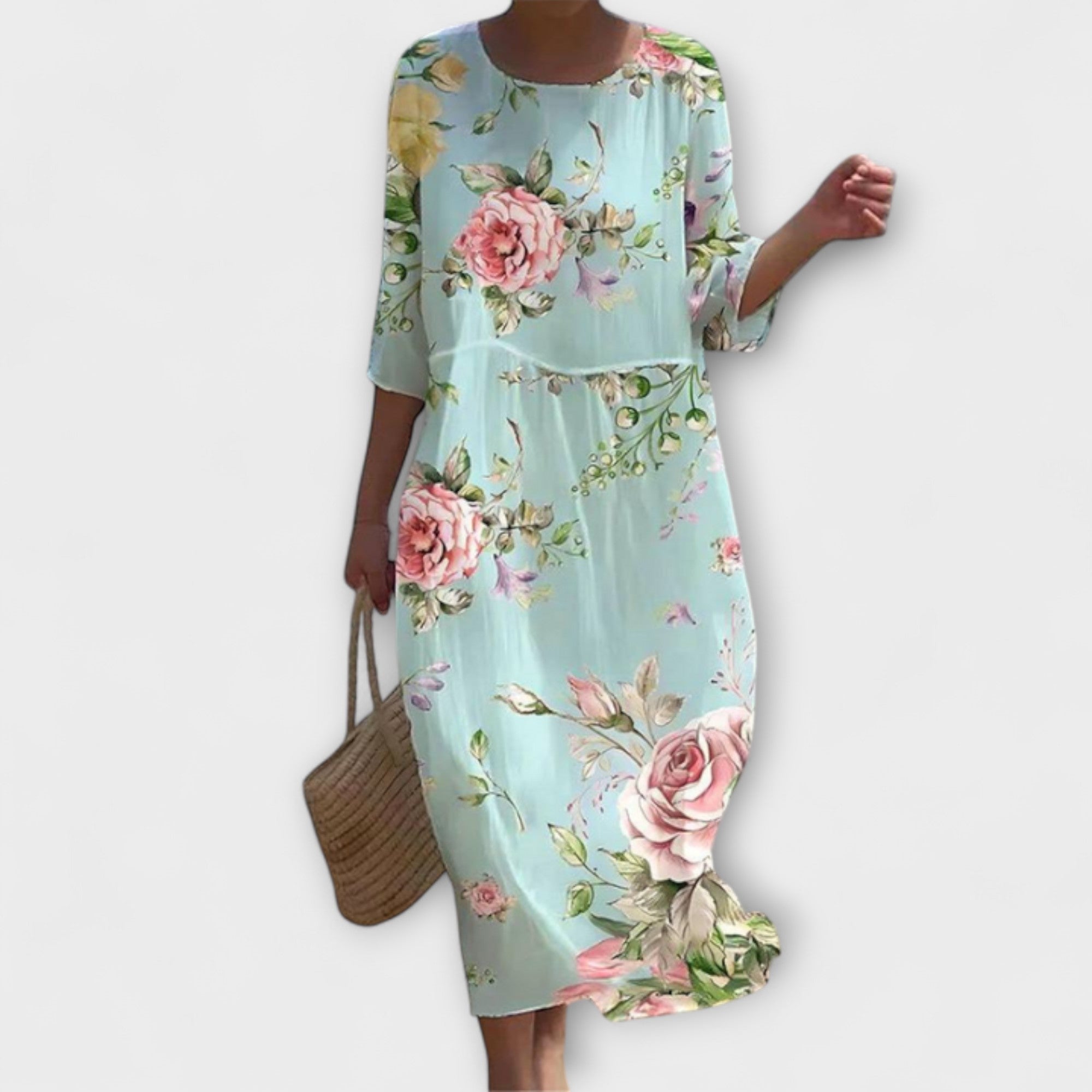 Miranda - Manteau Maxi Élégant avec Motifs Floraux