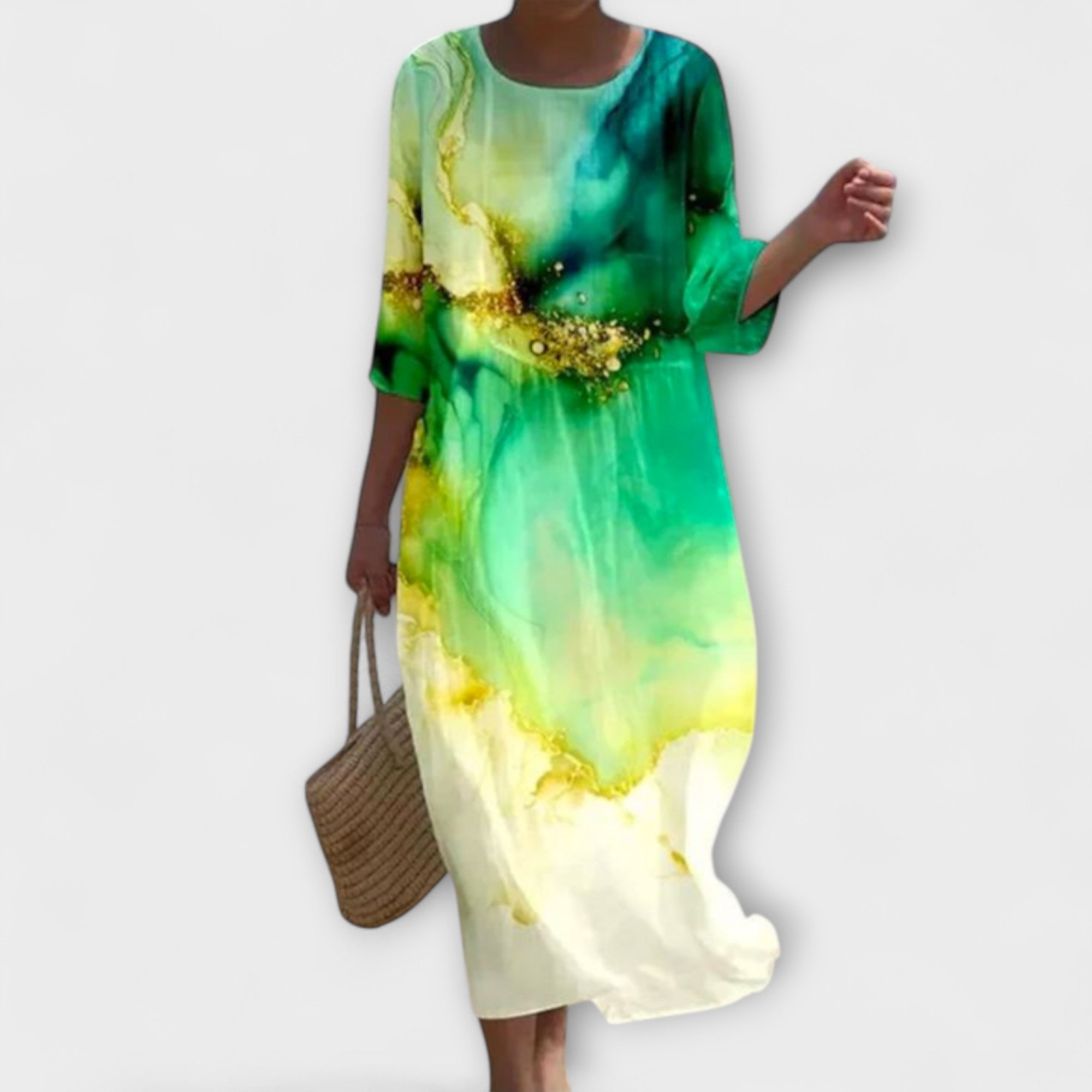 Miranda - Manteau Maxi Élégant avec Motifs Floraux