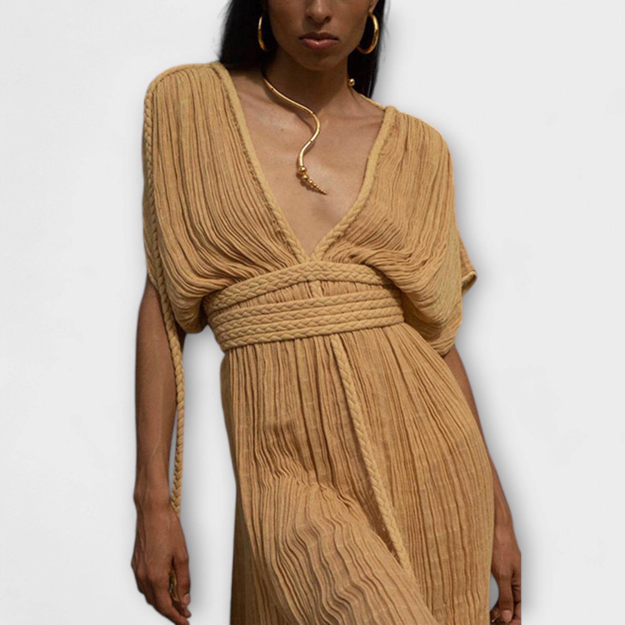 Robe kimono-maxi de style grec