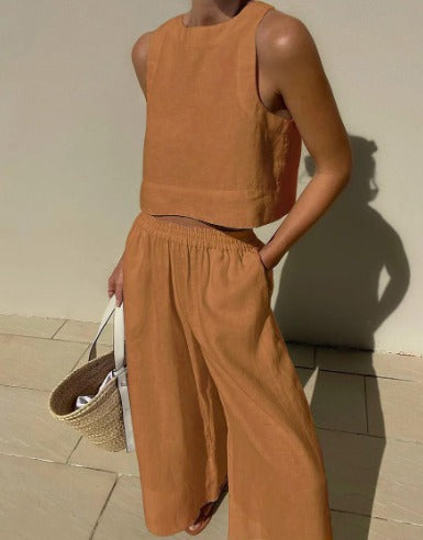 Ensemble Liberté | Top court, pantalon large