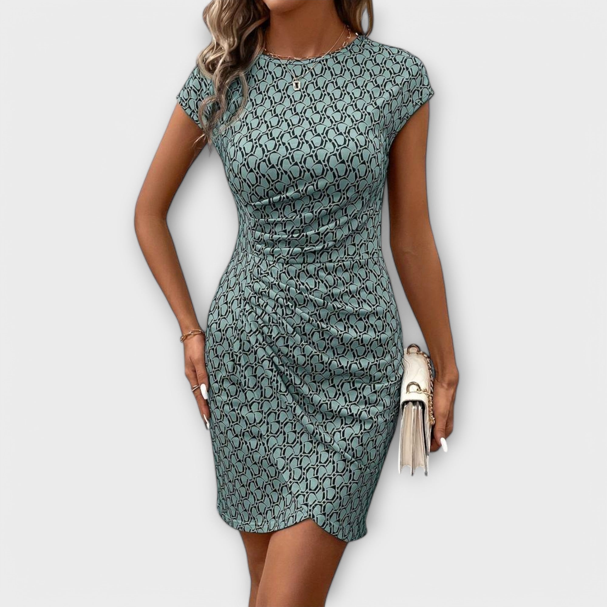 Emma - Robe tulipe courte avec tous les motifs