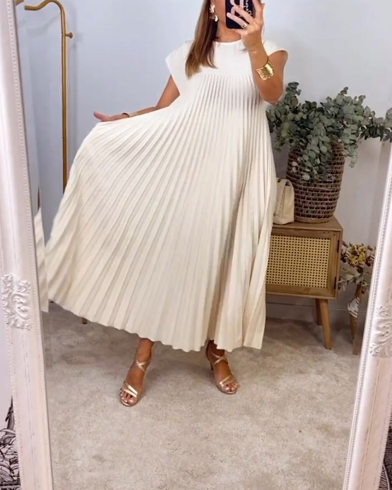 Amelia | Robe plissée sans manches