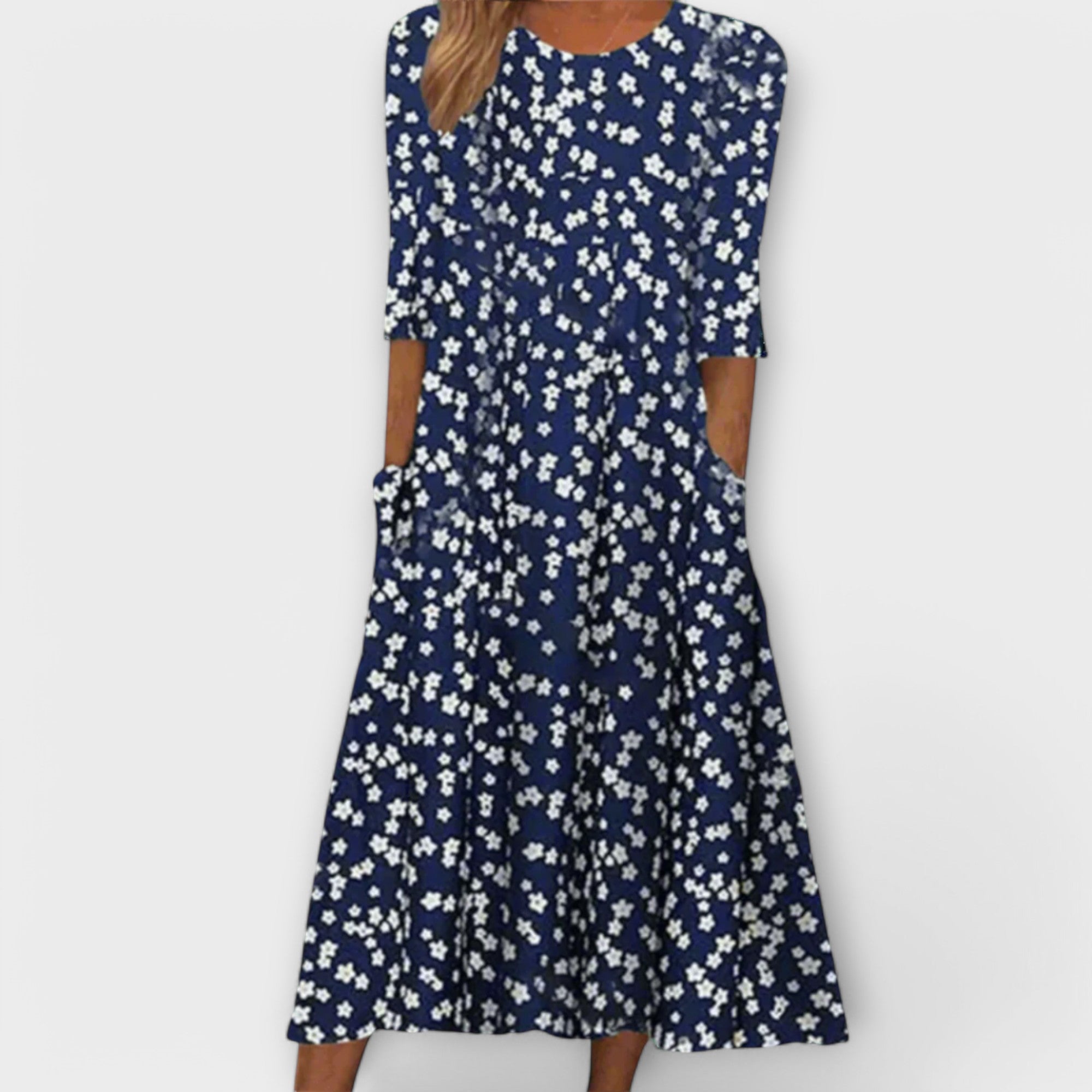 Paula - Robe élégante à motif floral en matériau premium