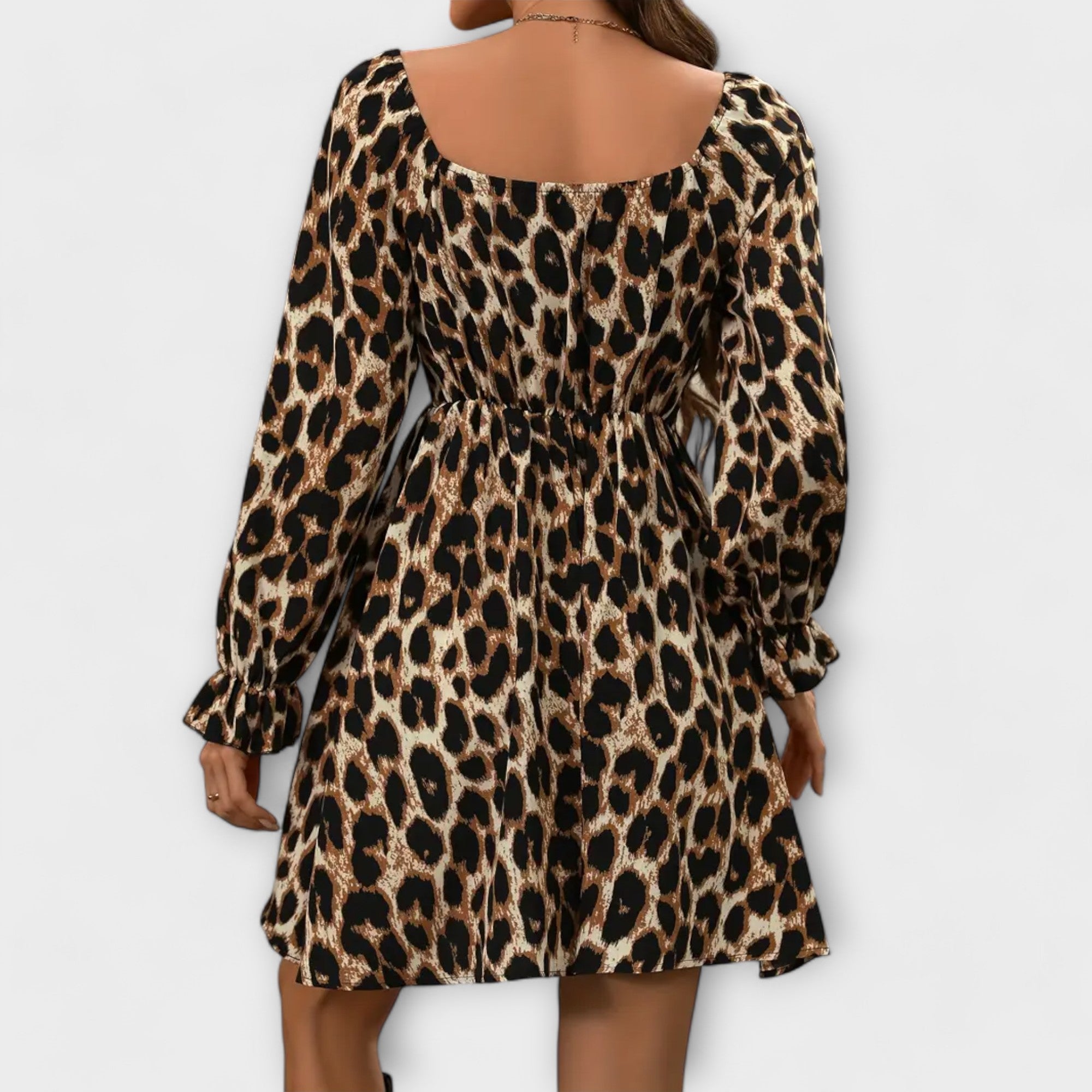 Robe magnifique à motif léopard