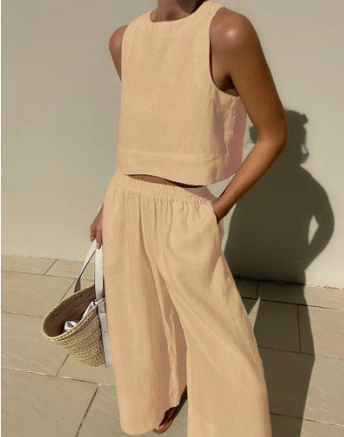 Ensemble Liberté | Top court, pantalon large