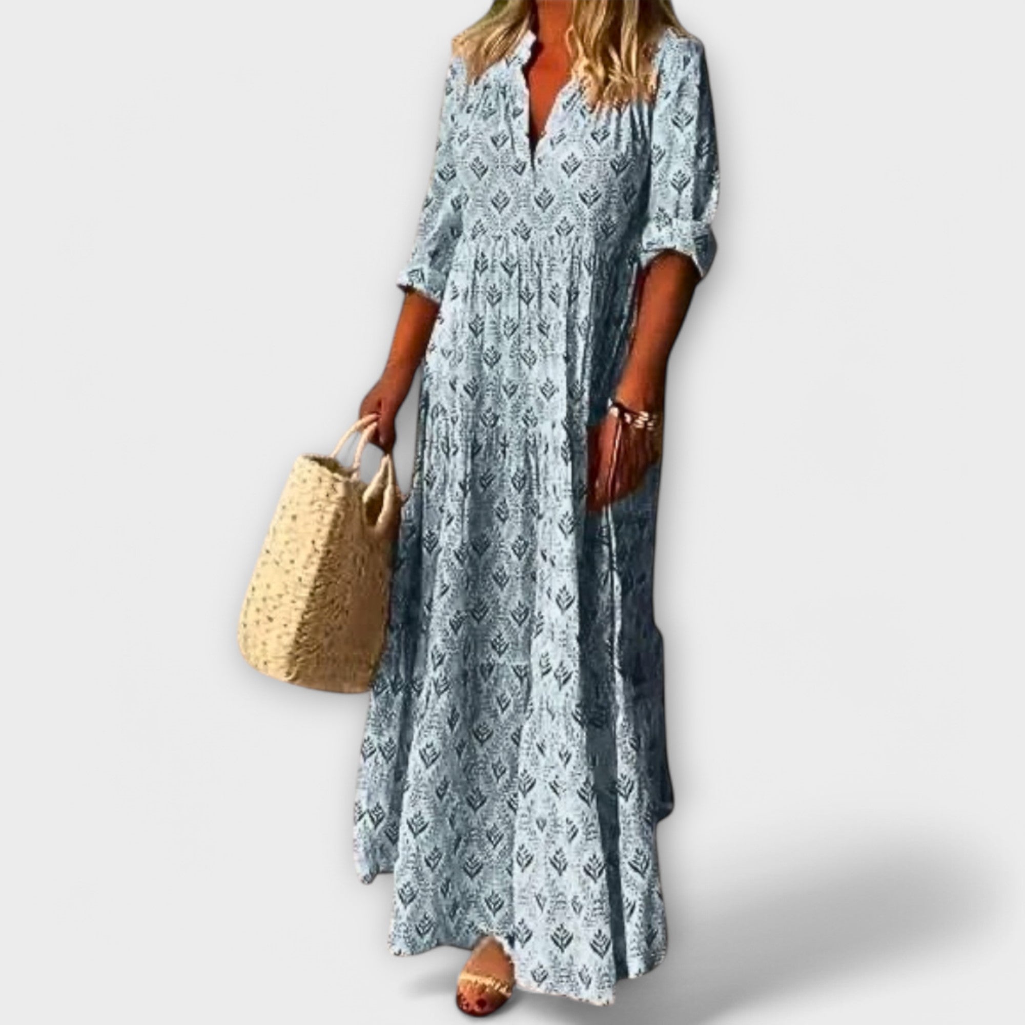 Sera - Robe Maxi Printanière Élégante et Confortable