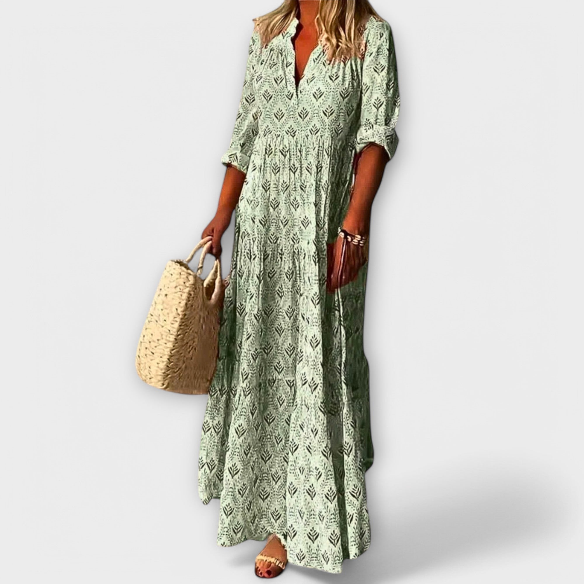 Sera - Robe Maxi Printanière Élégante et Confortable