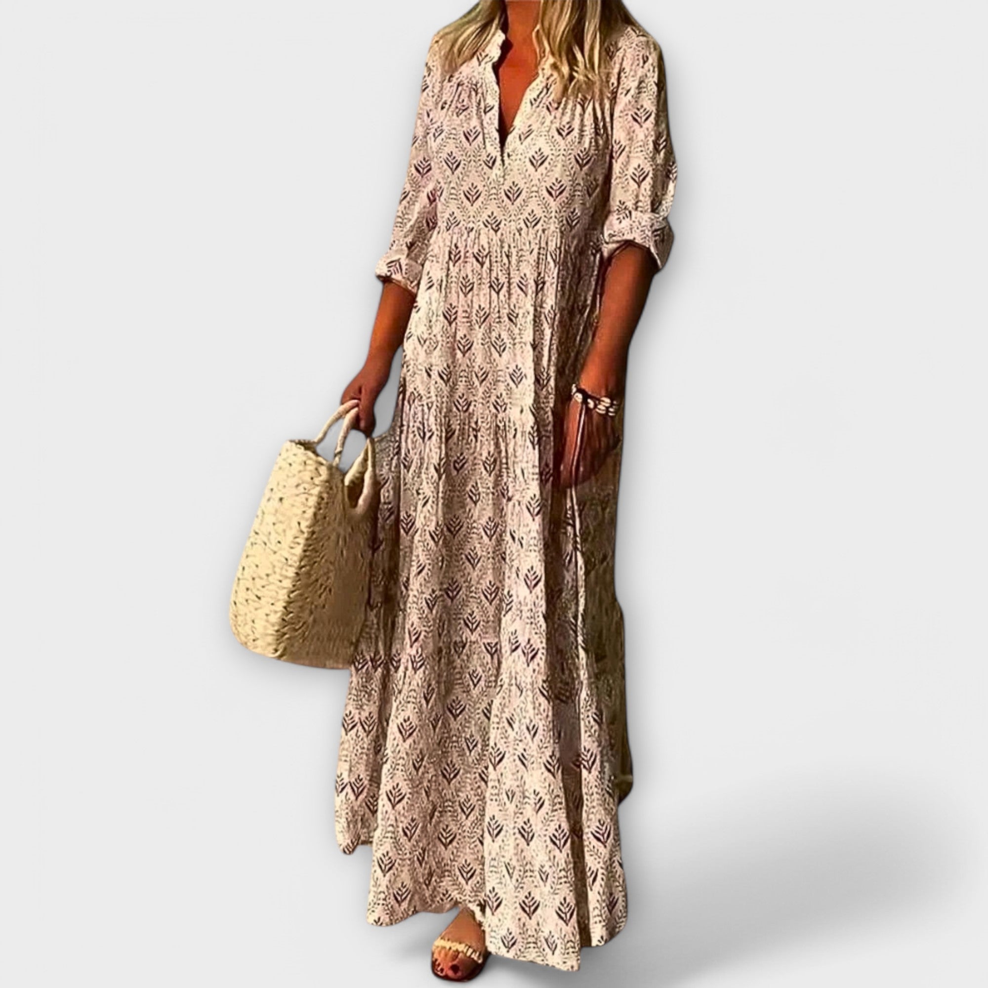 Sera - Robe Maxi Printanière Élégante et Confortable