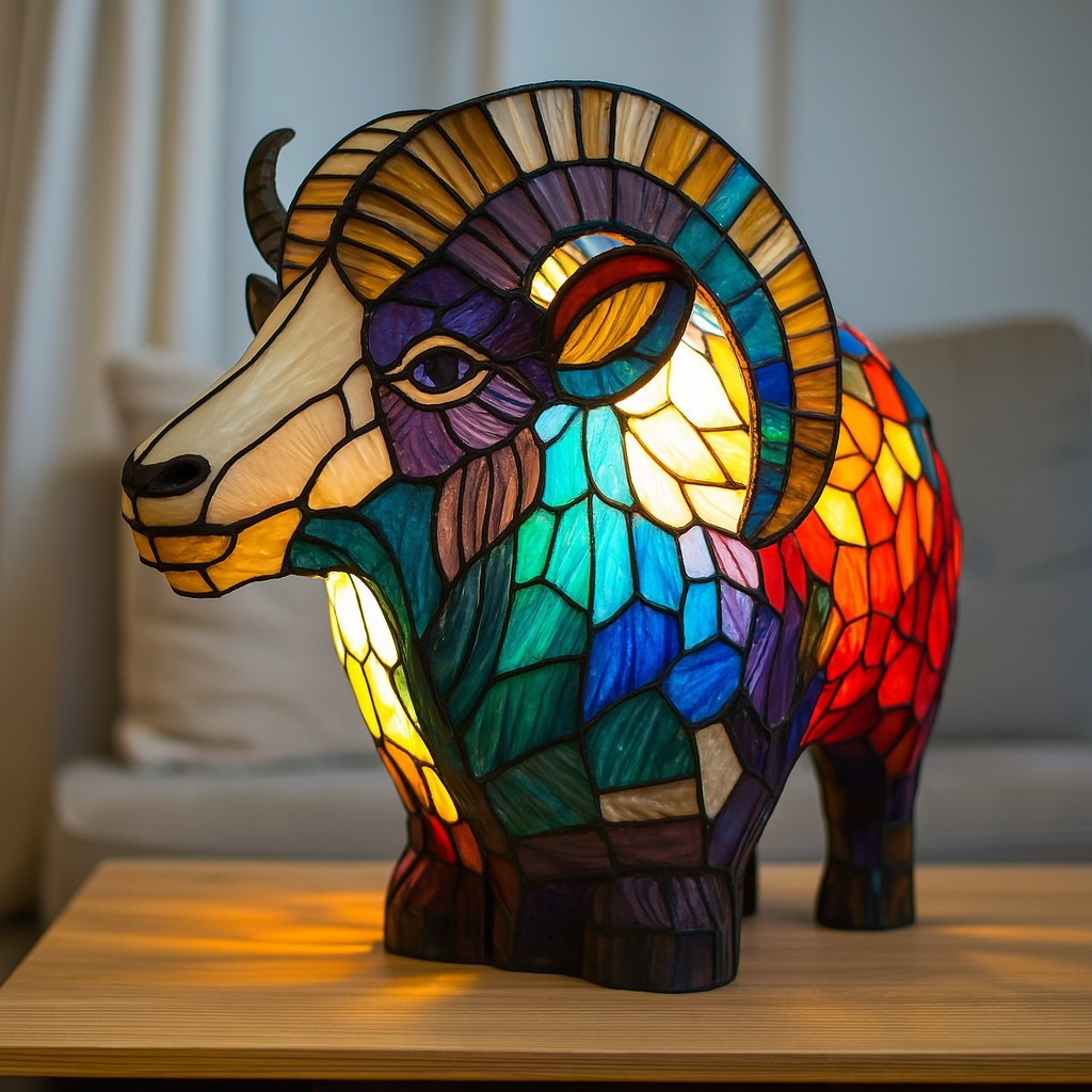 Bijou | Lampe Magique du Capricorne en Verre Coloré