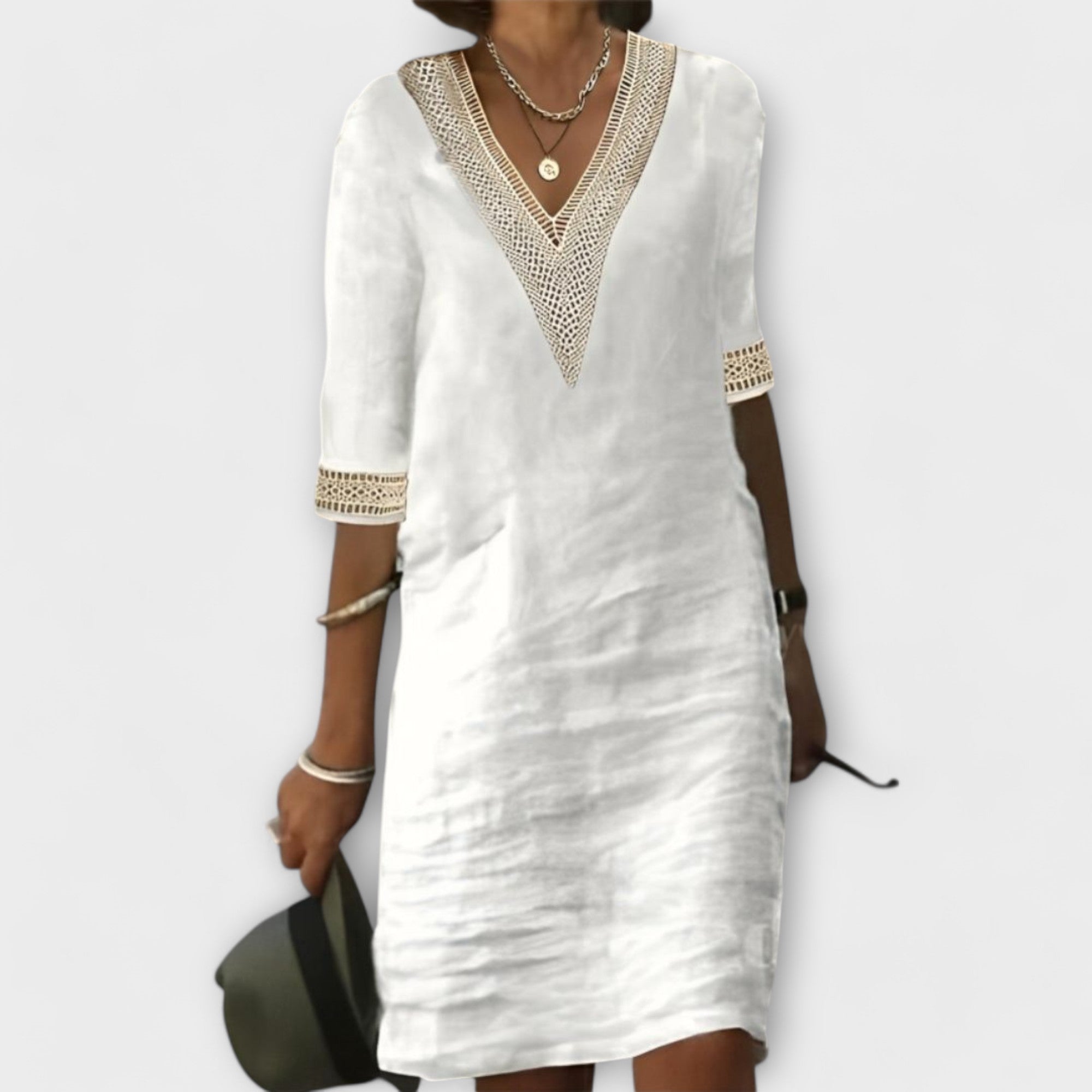 Robe femme en coton et toile