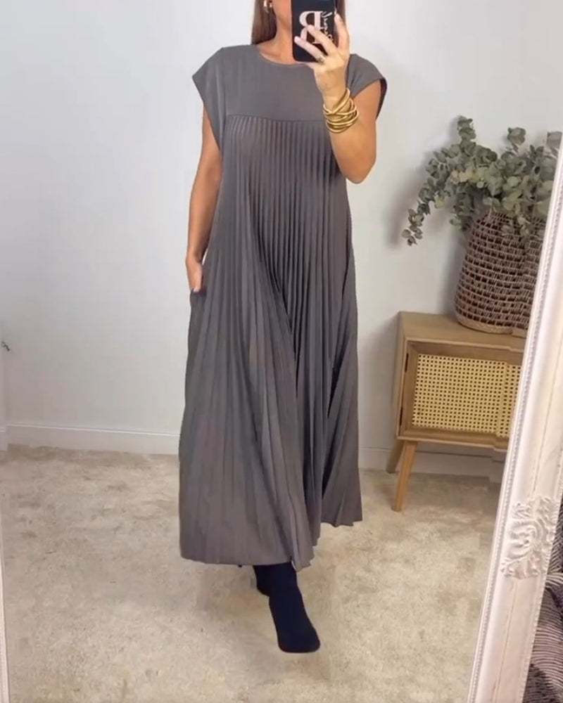 Amelia | Robe plissée sans manches