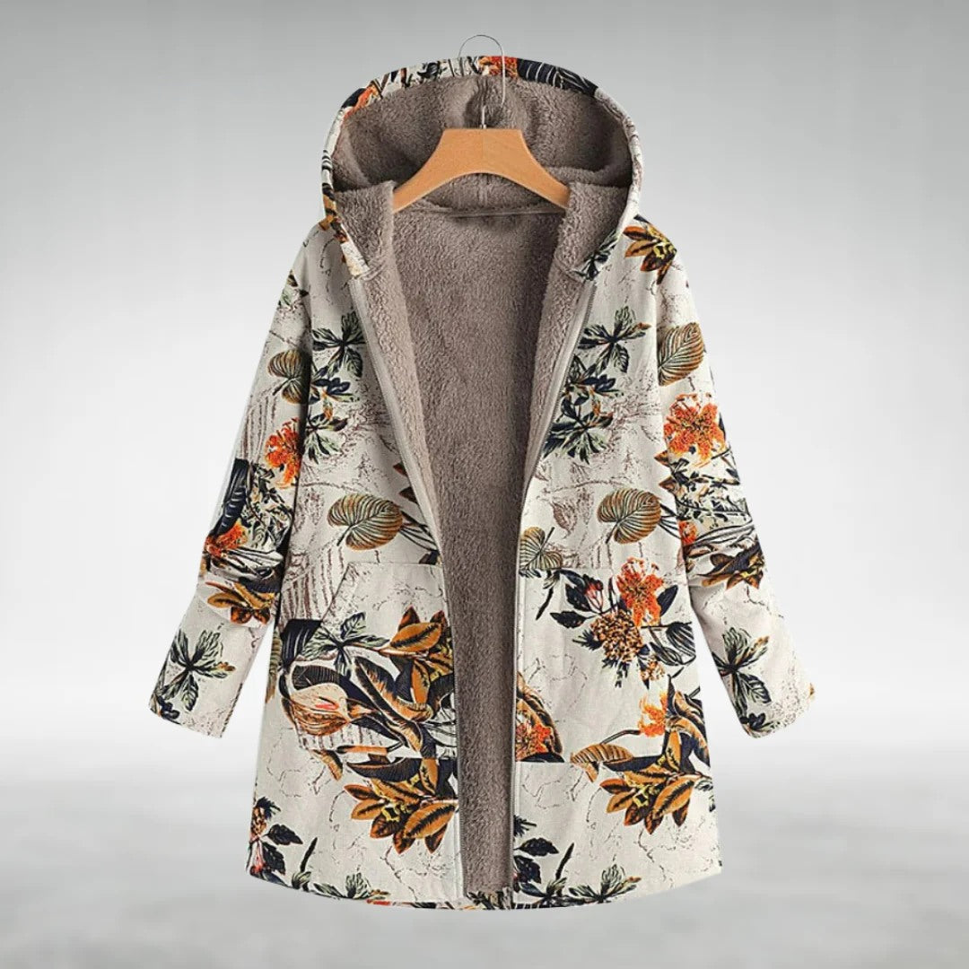 Fleural – Veste en Fleece Élégante avec Motif Floral