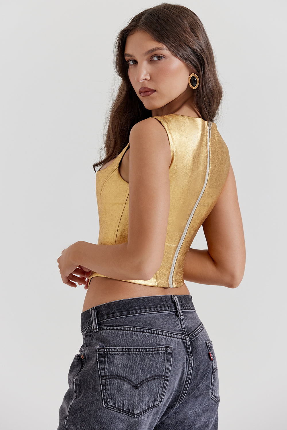 Corset Doré Luxueux avec Éclat