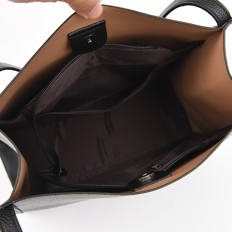 Fera - Sac à bandoulière en cuir véritable uni