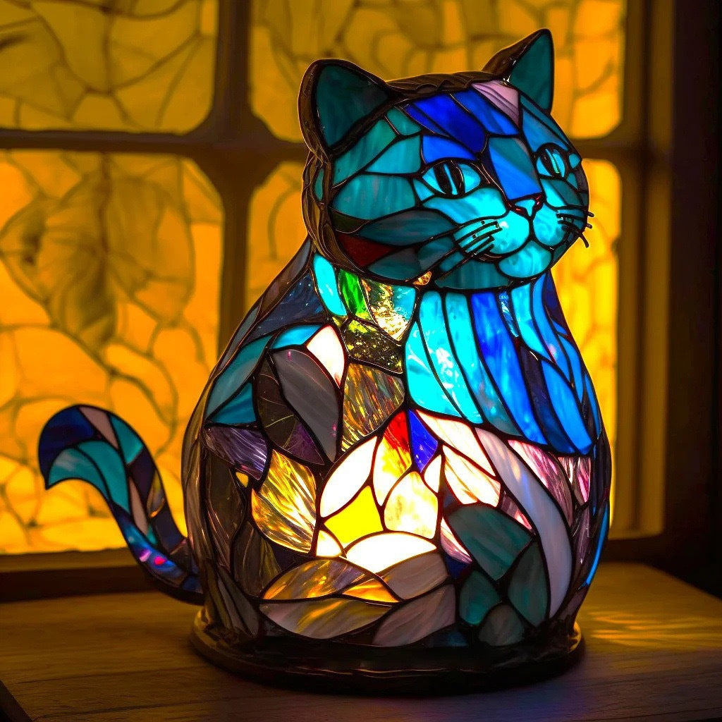 Nala | Lampe magique en verre coloré pour chats