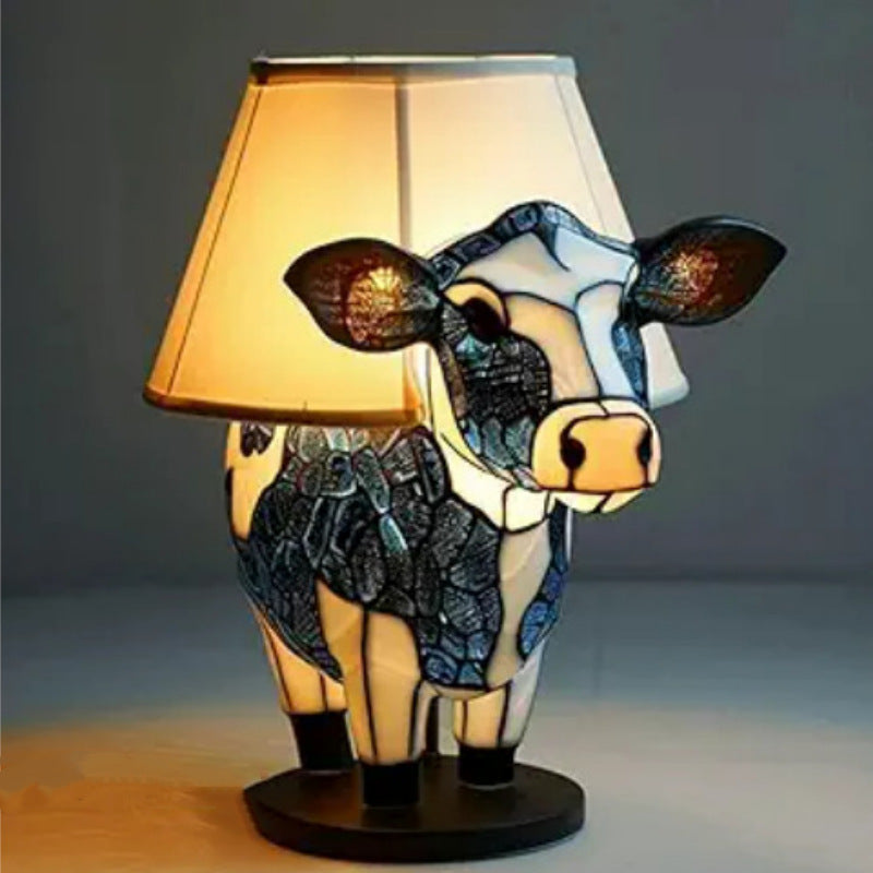 Marguerite | Lampe magique vache en verre coloré