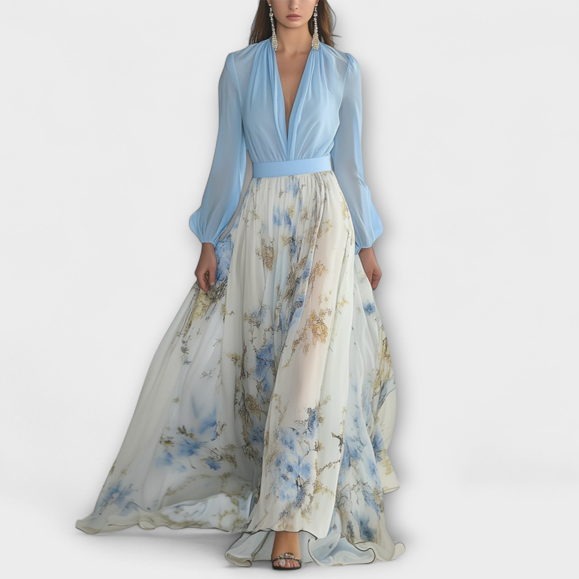 Harper - Manteau maxi à motif floral