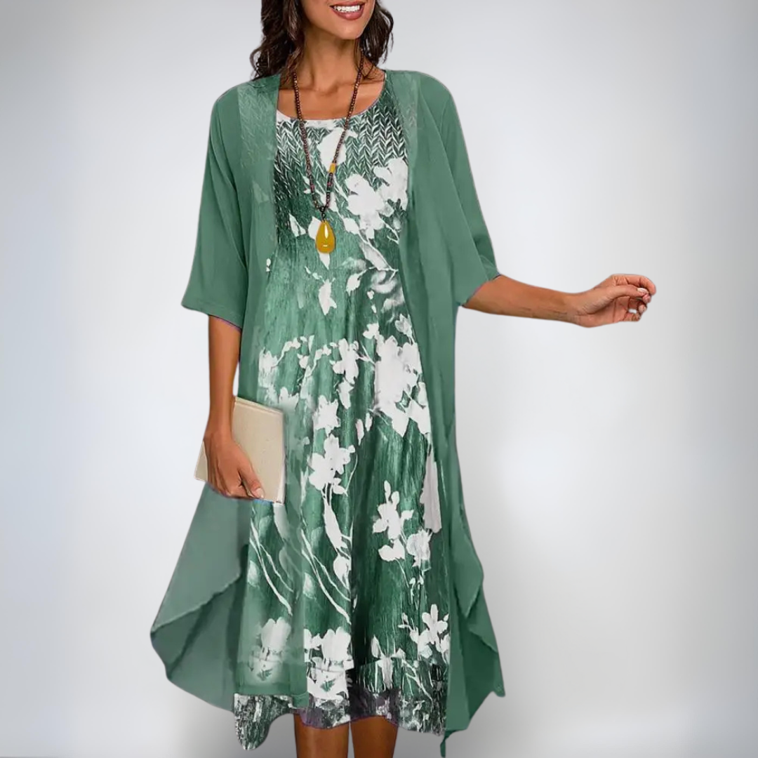 Karolína | Robe élégante avec motif floral