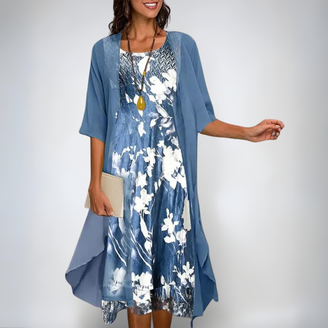 Karolína | Robe élégante avec motif floral