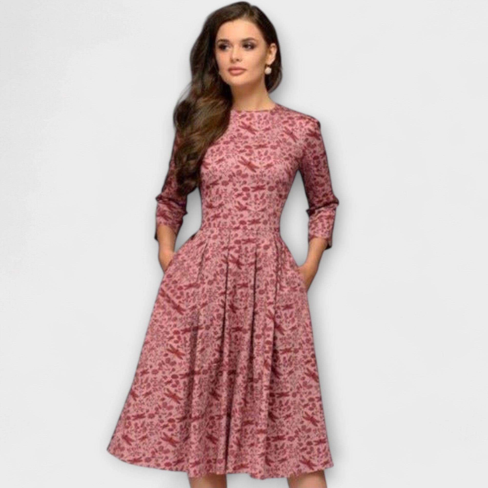 Retrozo - Robe élégante à manches longues