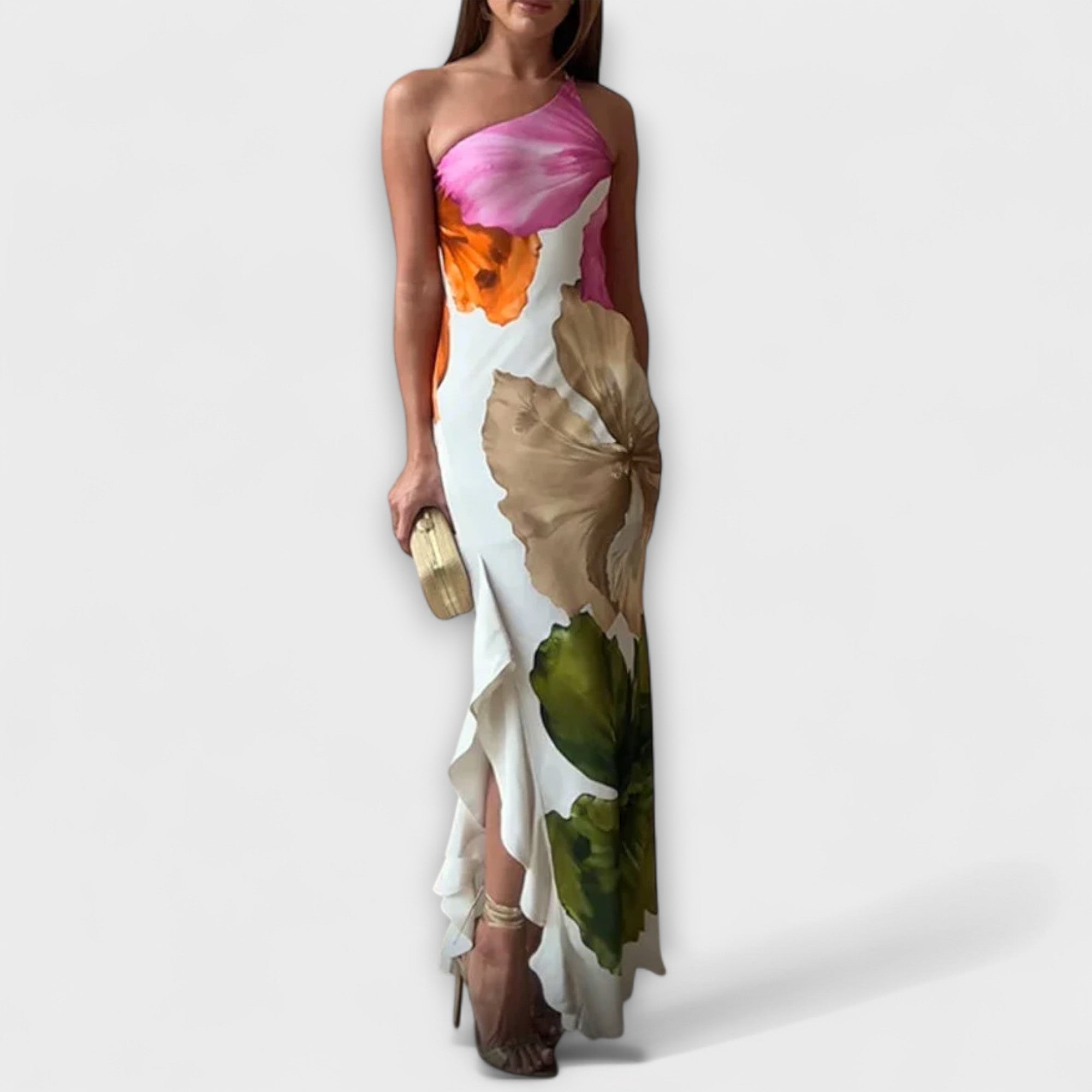 De Sapphire - Élégante Robe Maxi Patchwork