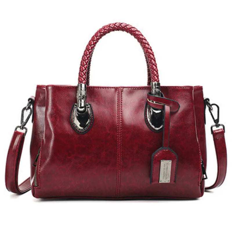 Pia™ | Sac à dos en cuir élégant avec poignées tressées