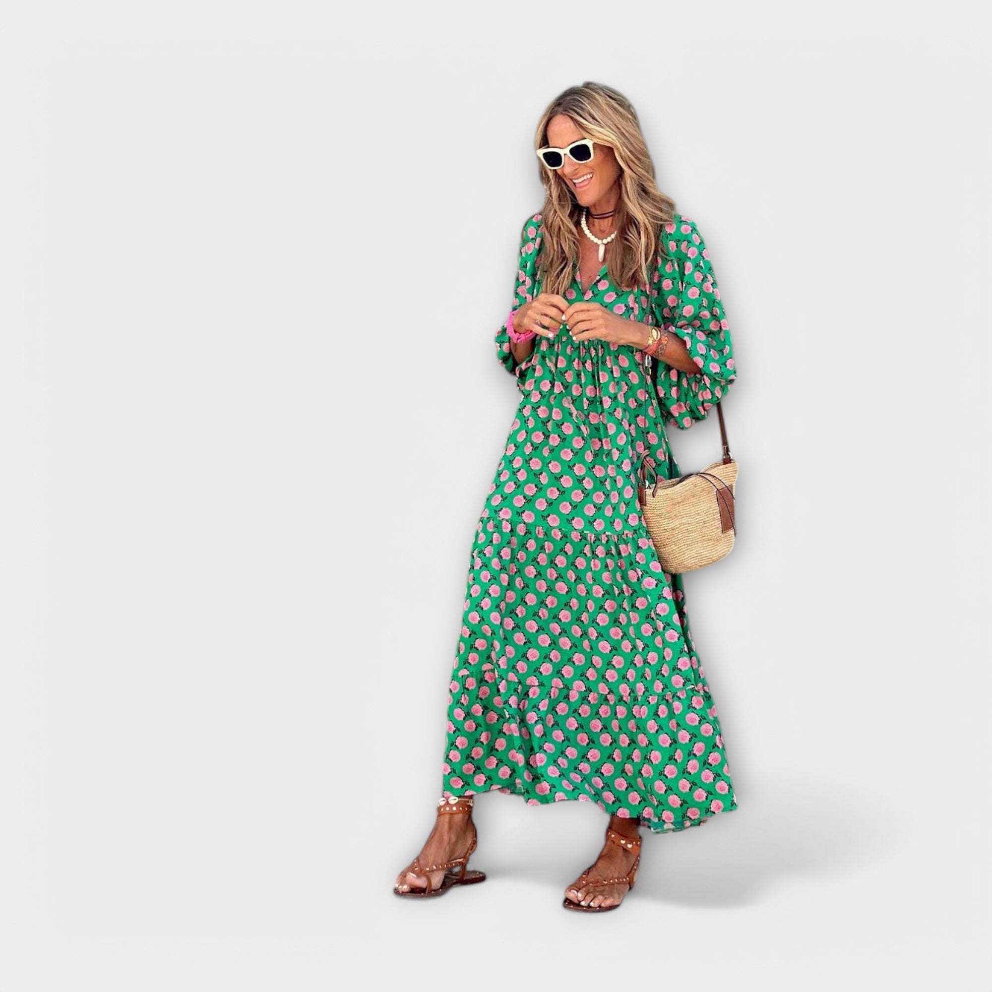 Maxi-robe Géométrique Élégante