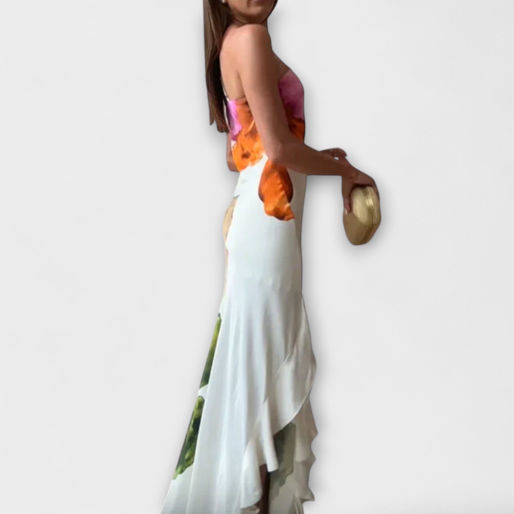 De Sapphire - Élégante Robe Maxi Patchwork