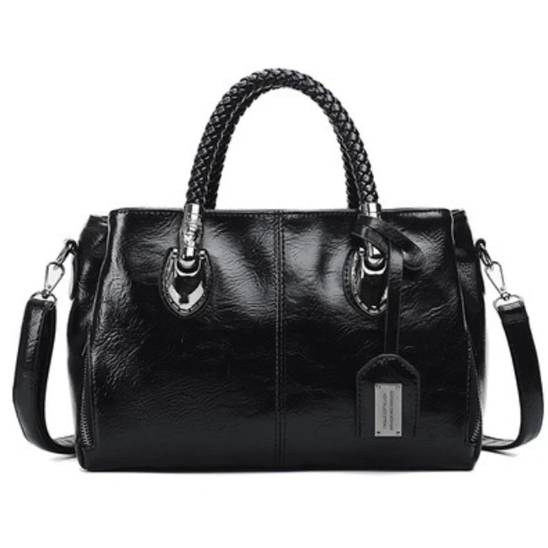 Pia™ | Sac à dos en cuir élégant avec poignées tressées