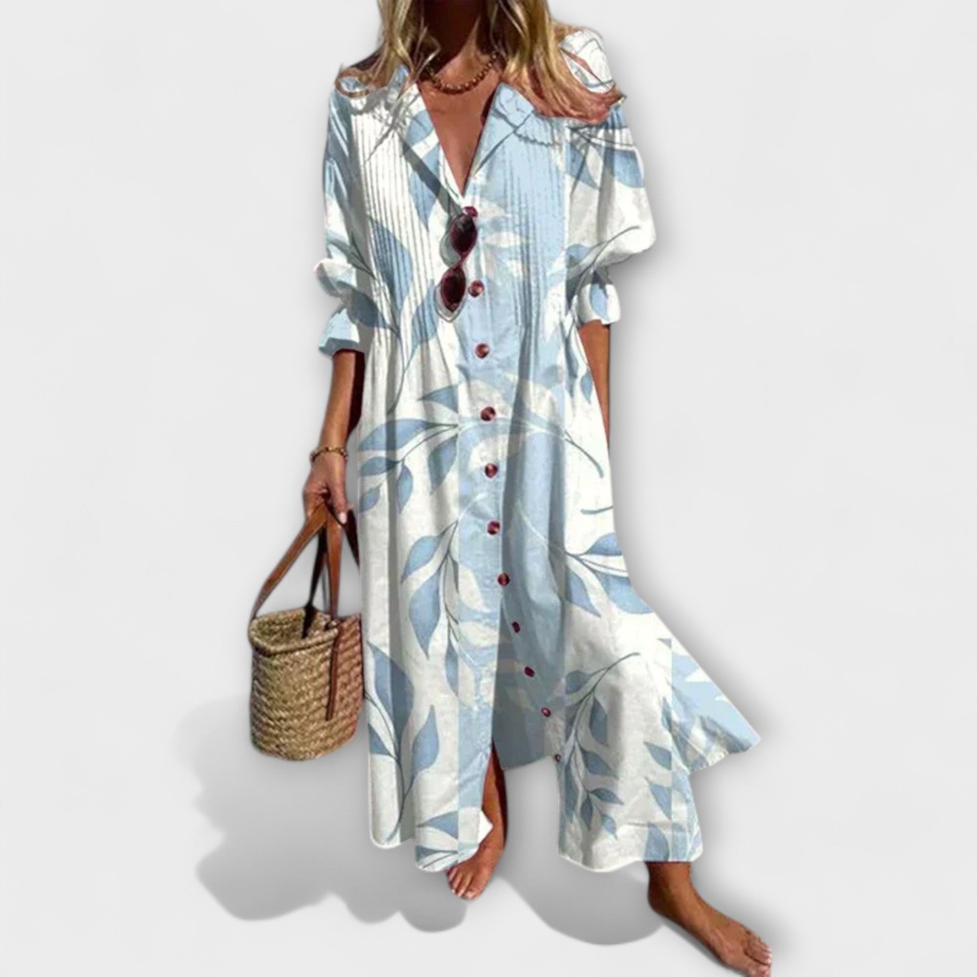 Lila - Robe maxi amicale avec chapeau