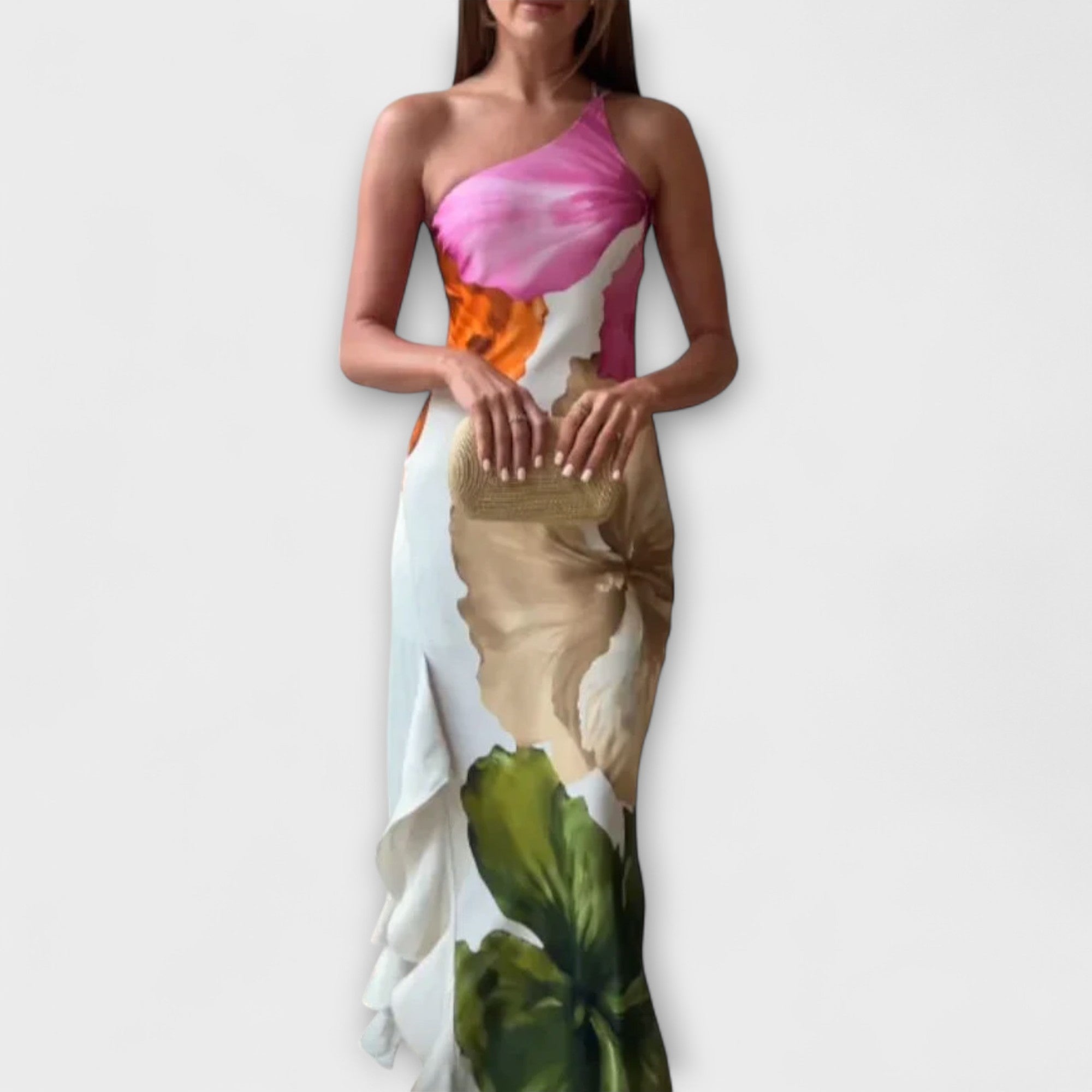 De Sapphire - Élégante Robe Maxi Patchwork