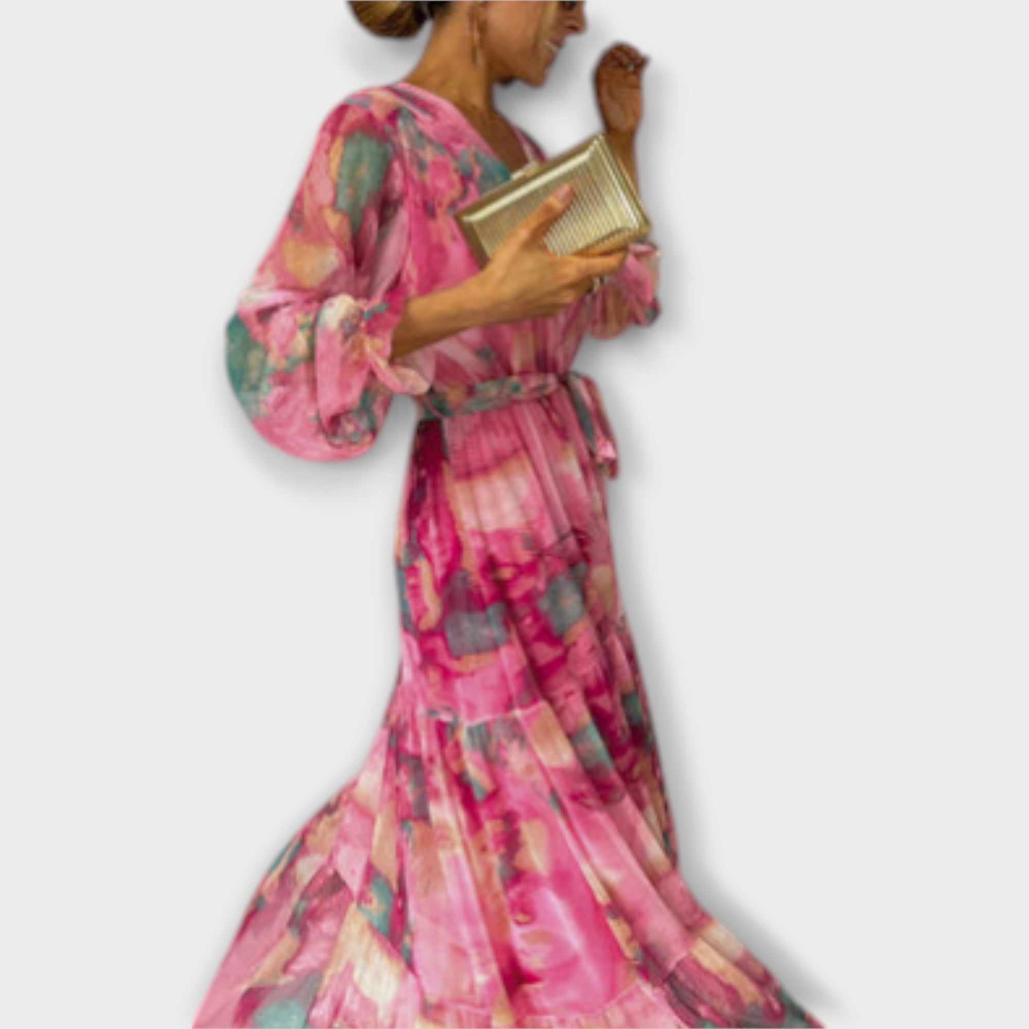 Evelyn - Robe Maxi Aquarelle Rêve