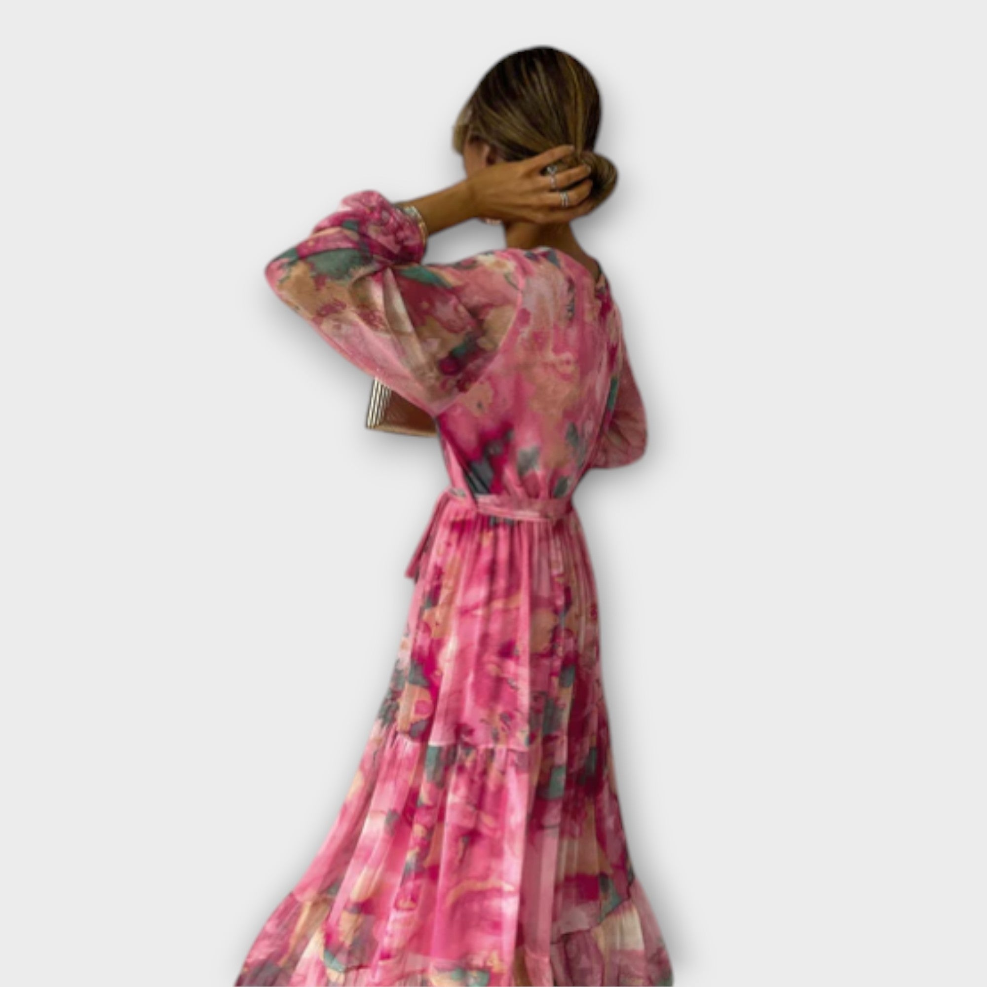 Evelyn - Robe Maxi Aquarelle Rêve