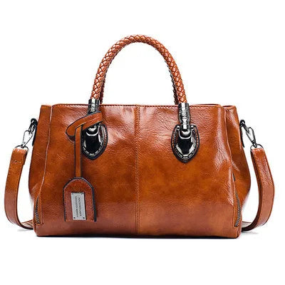 Pia™ | Sac à dos en cuir élégant avec poignées tressées