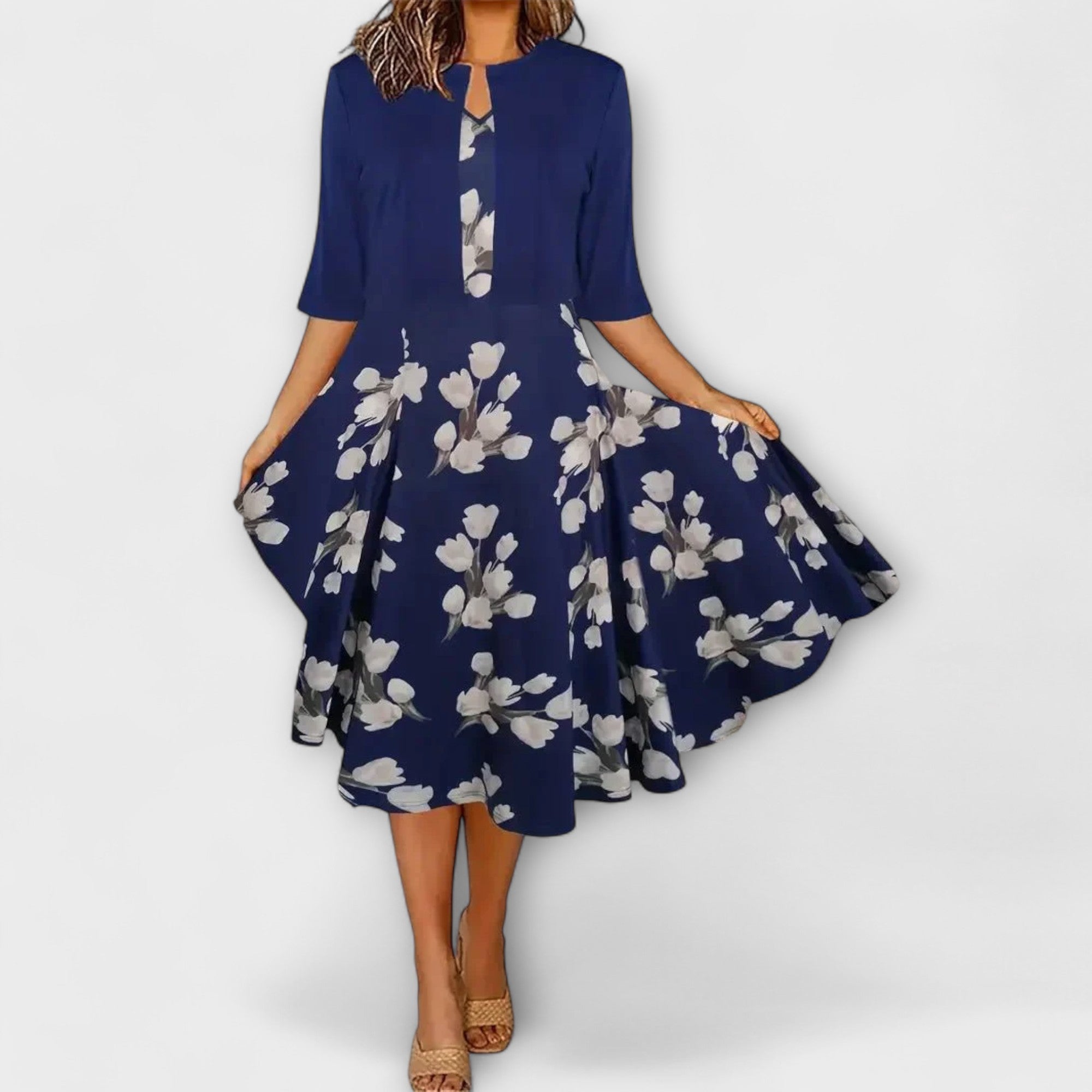 Robe Midi Femme avec Blazer