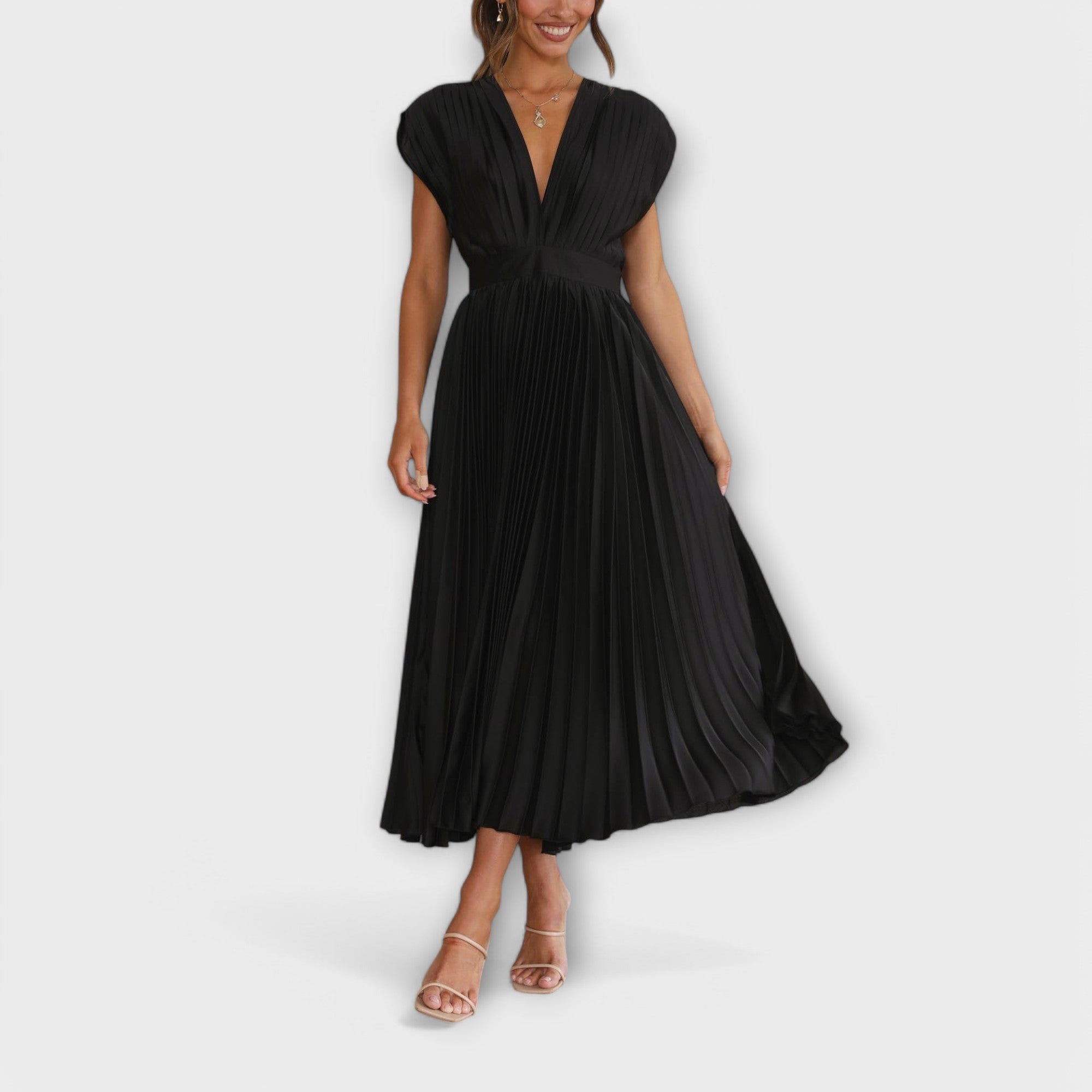 Maria - Robe Plissée Stylisée