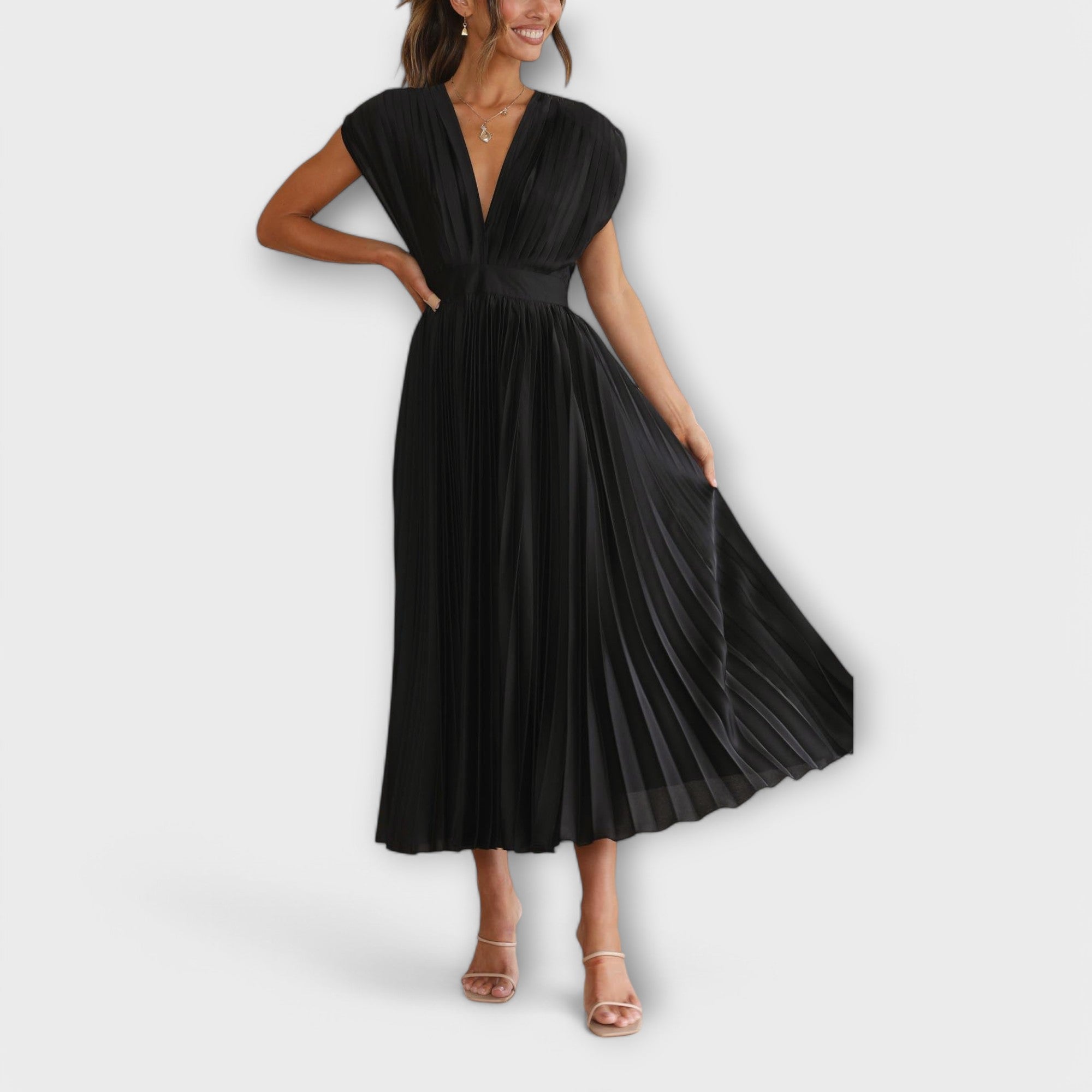 Maria - Robe Plissée Stylisée