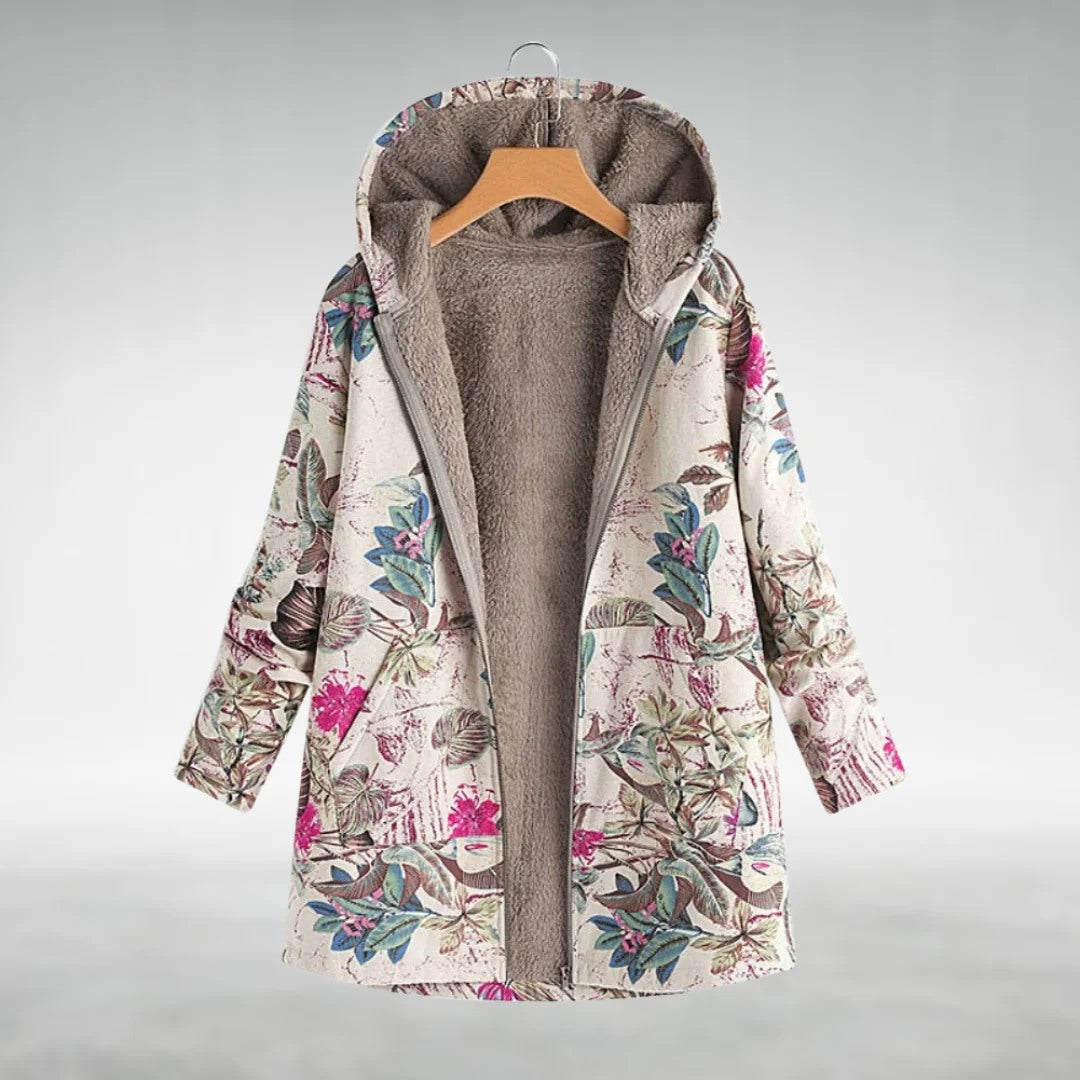Fleural – Veste en Fleece Élégante avec Motif Floral