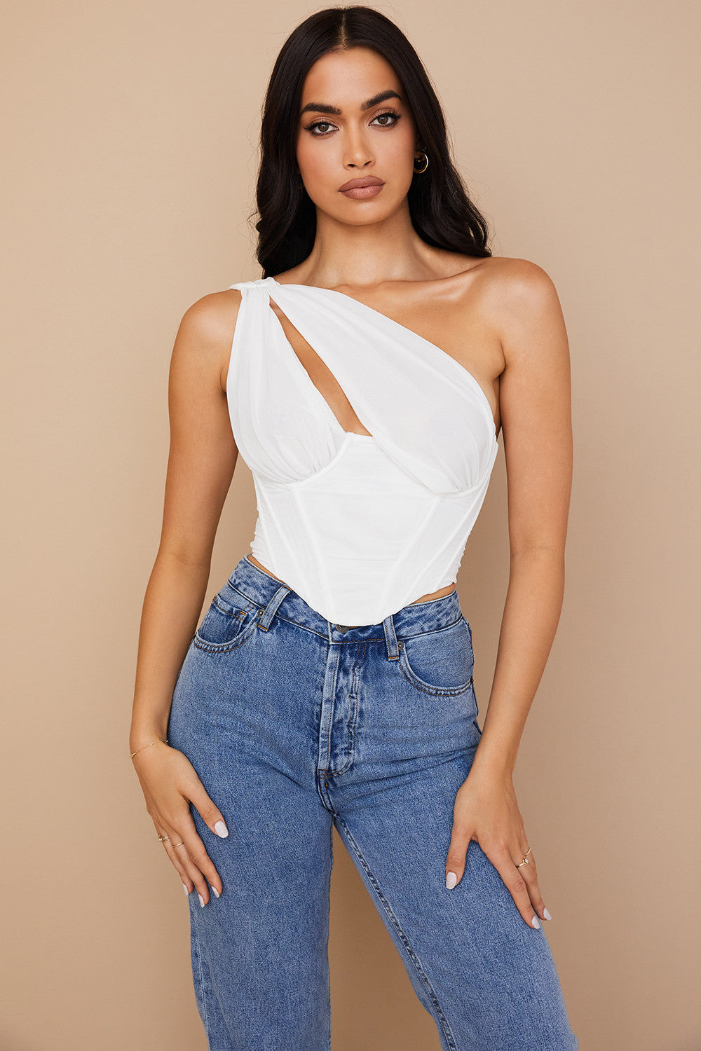 T-shirt Asymétrique | Détail en mesh