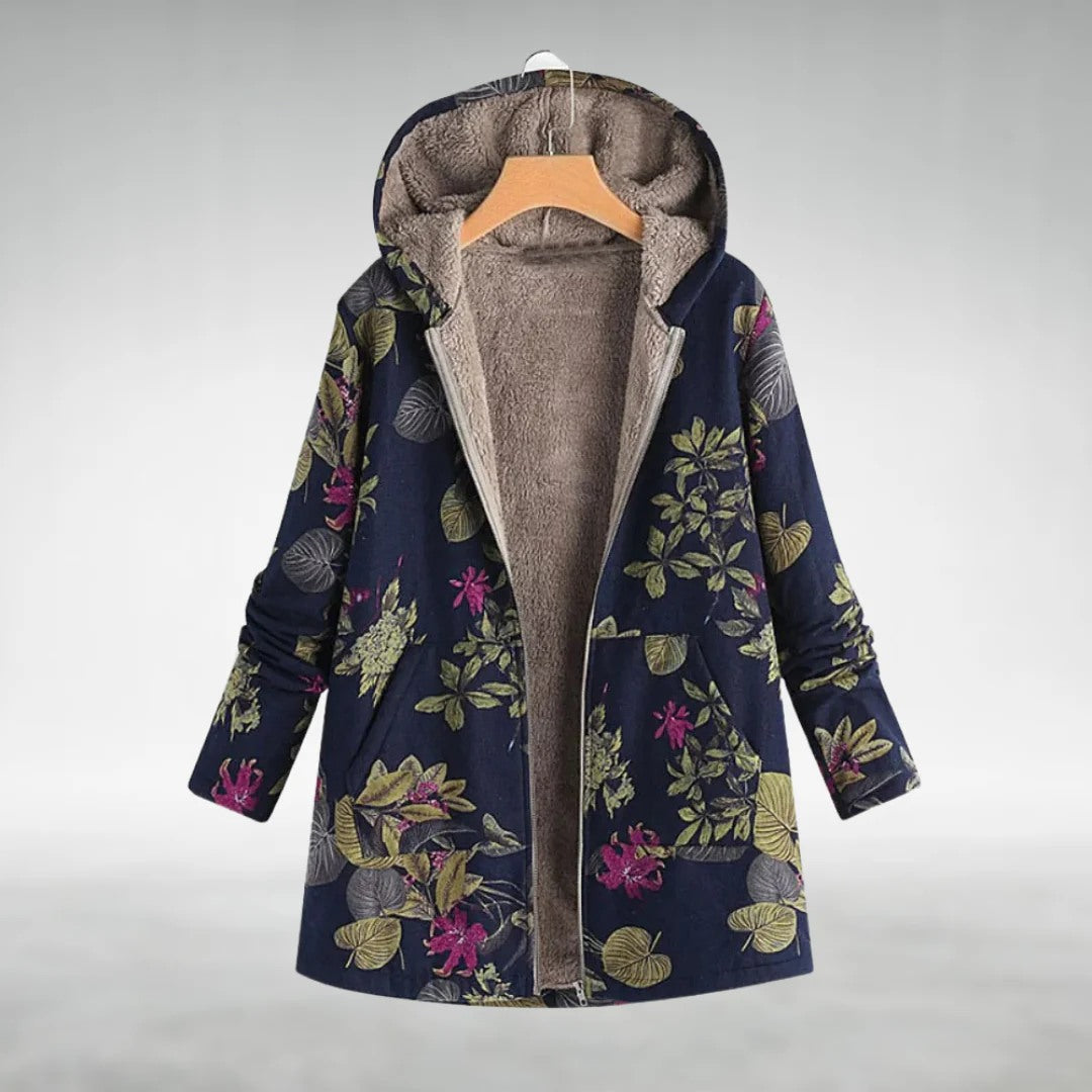 Fleural – Veste en Fleece Élégante avec Motif Floral
