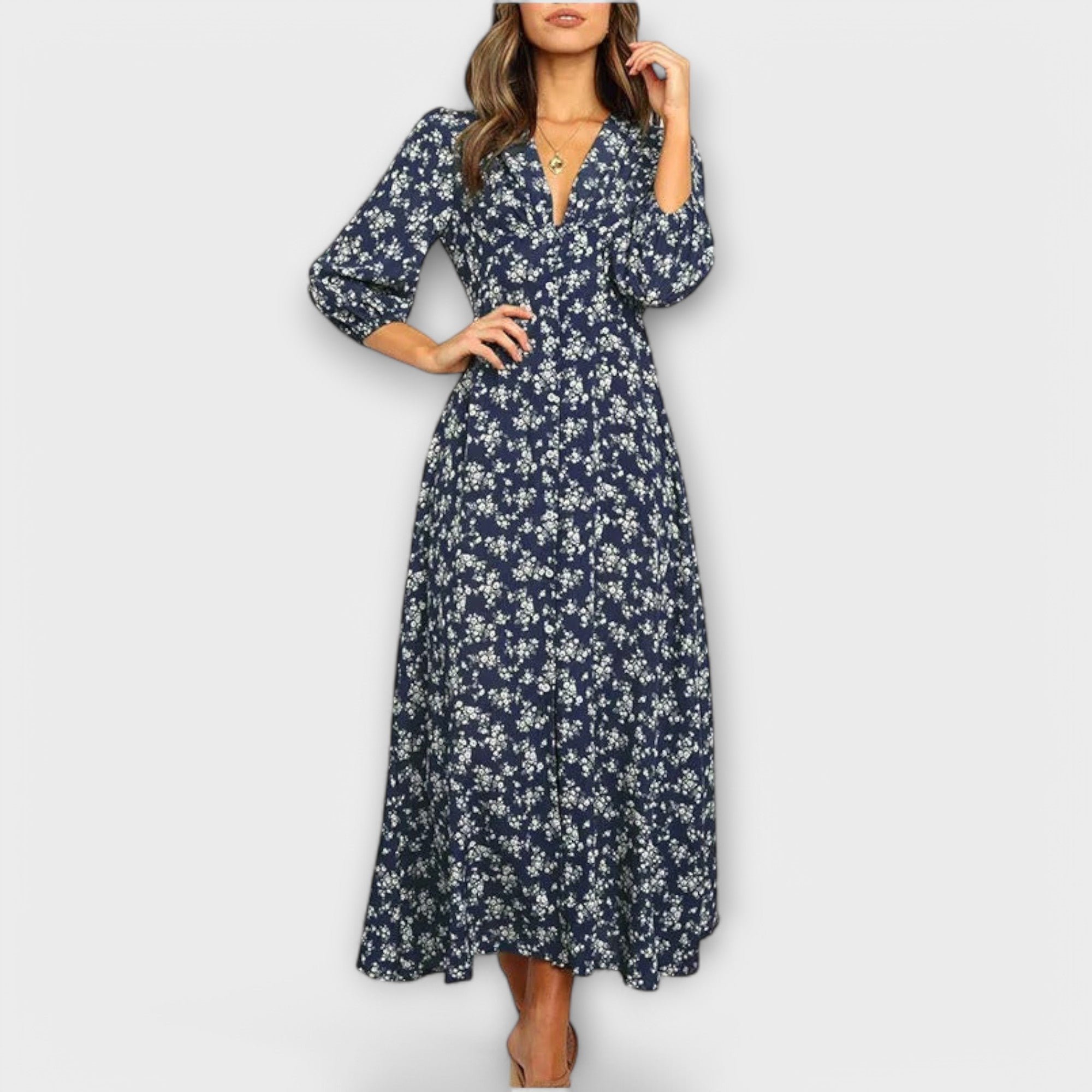 Robe maxi à motif floral pour femmes