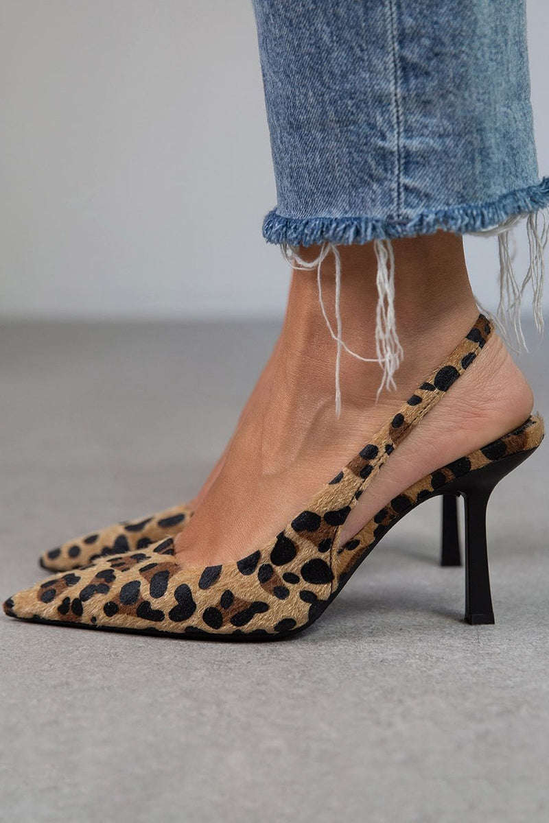Liorina | Bottines kaki à motif léopard, à bout pointu