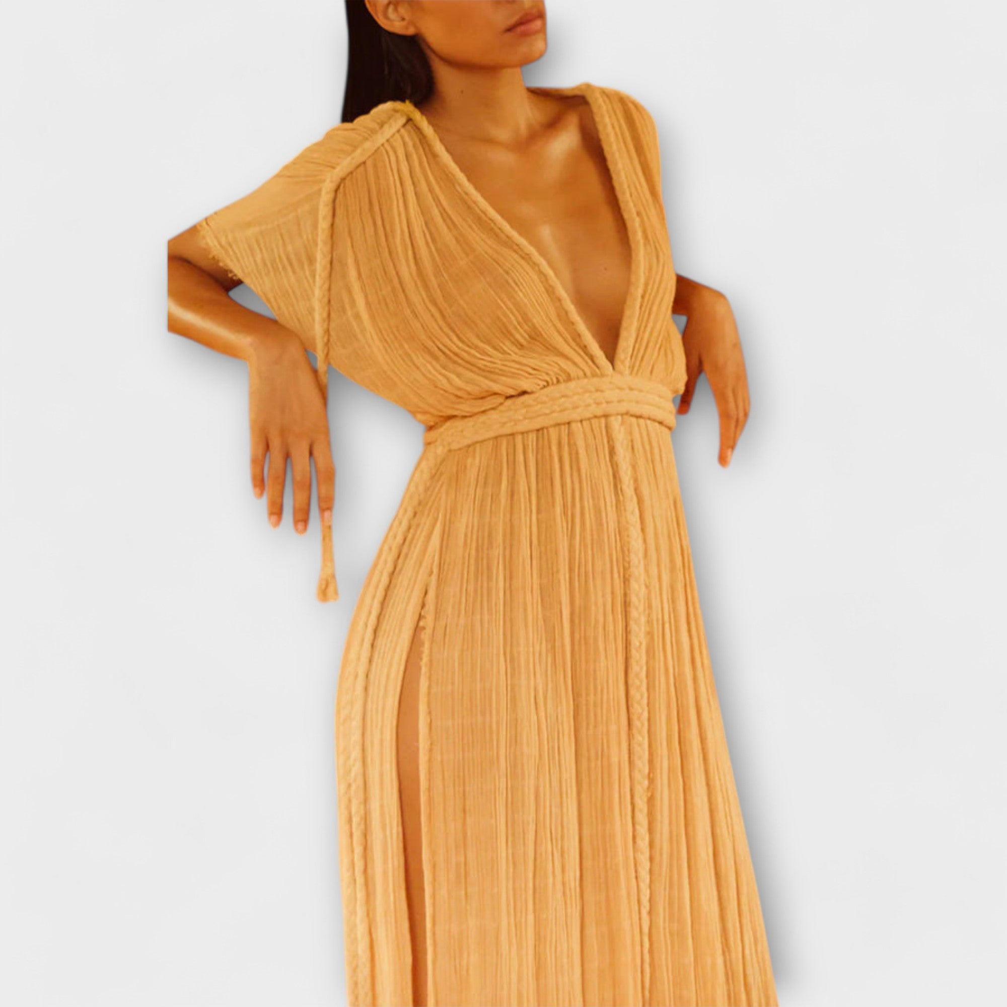Robe kimono-maxi de style grec