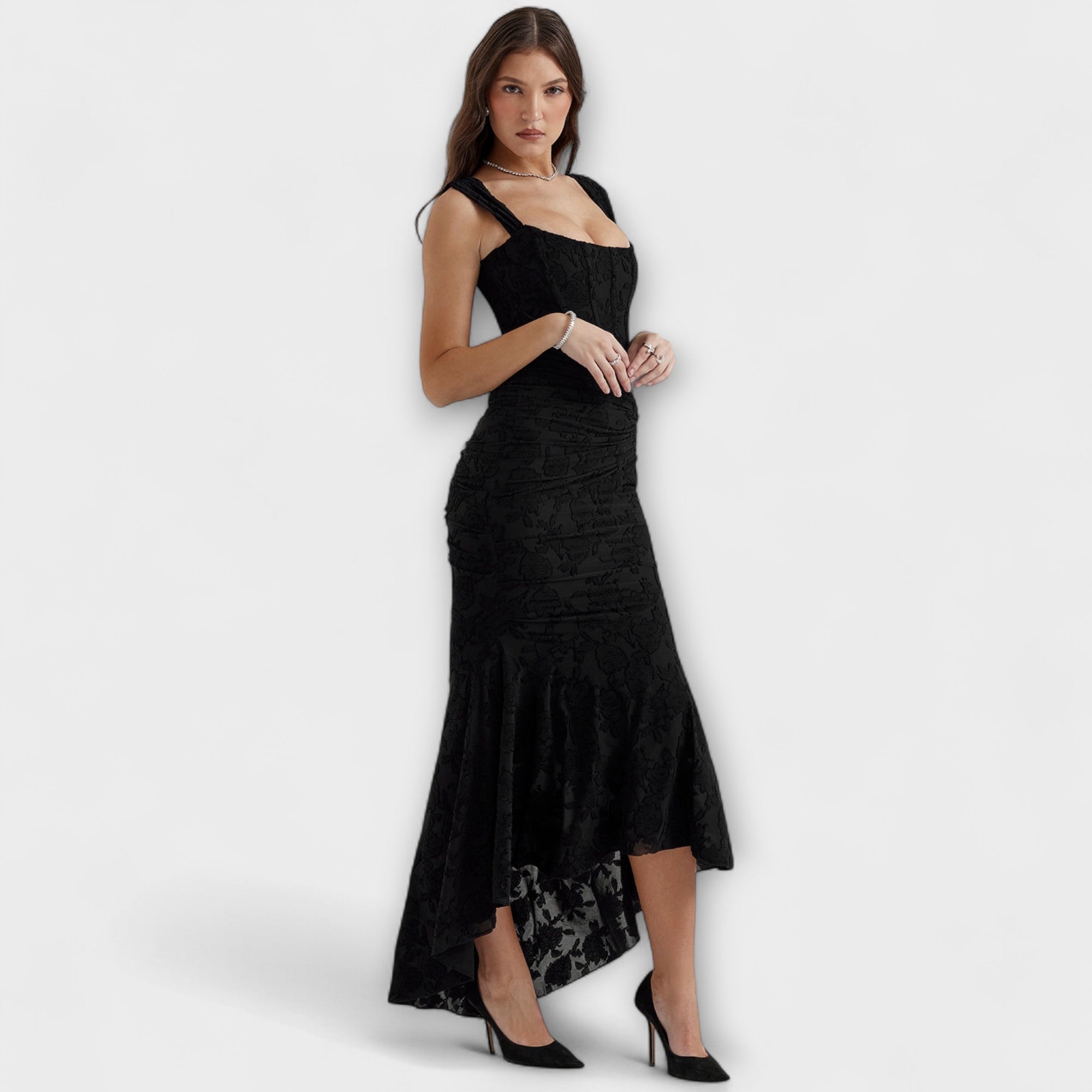 Renske - Robe longue avec un corset élégant et raffiné